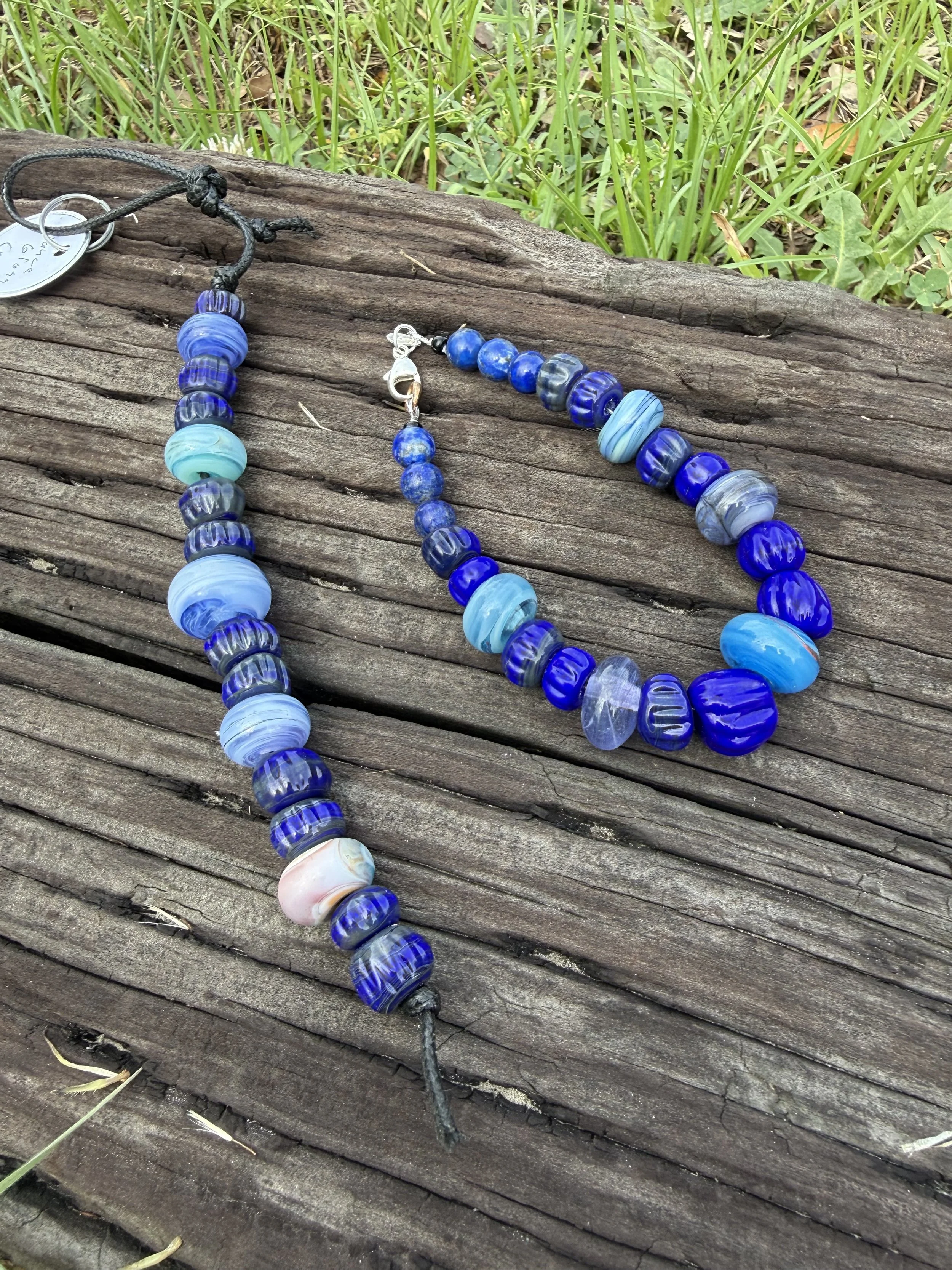 Inspired by Myconian, Original Rock Crystal, Glass, and Faience Glass (Mine is mad with all glass beads.