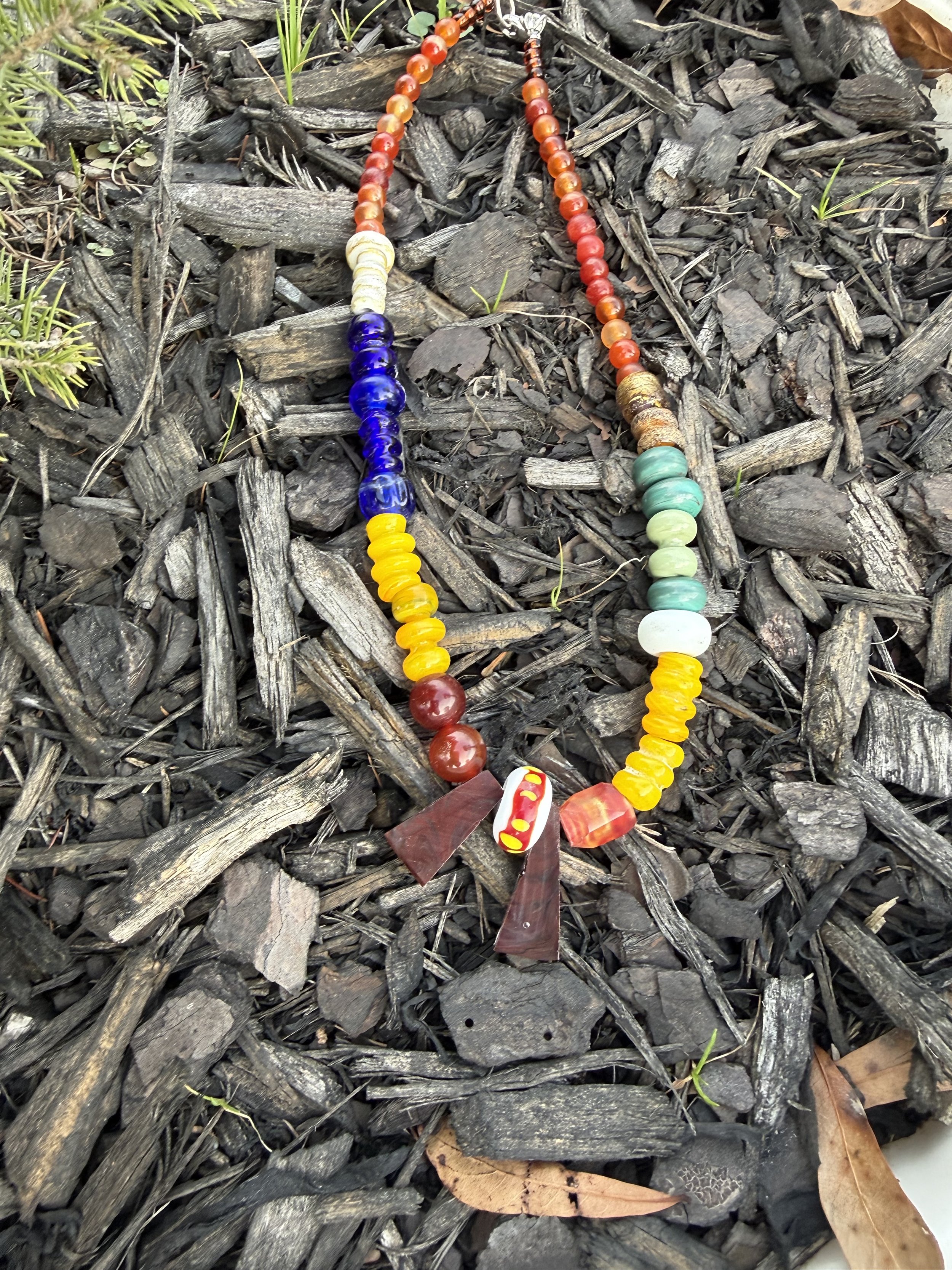 Bead Bead, Cut Glass and Gemstone Necklace