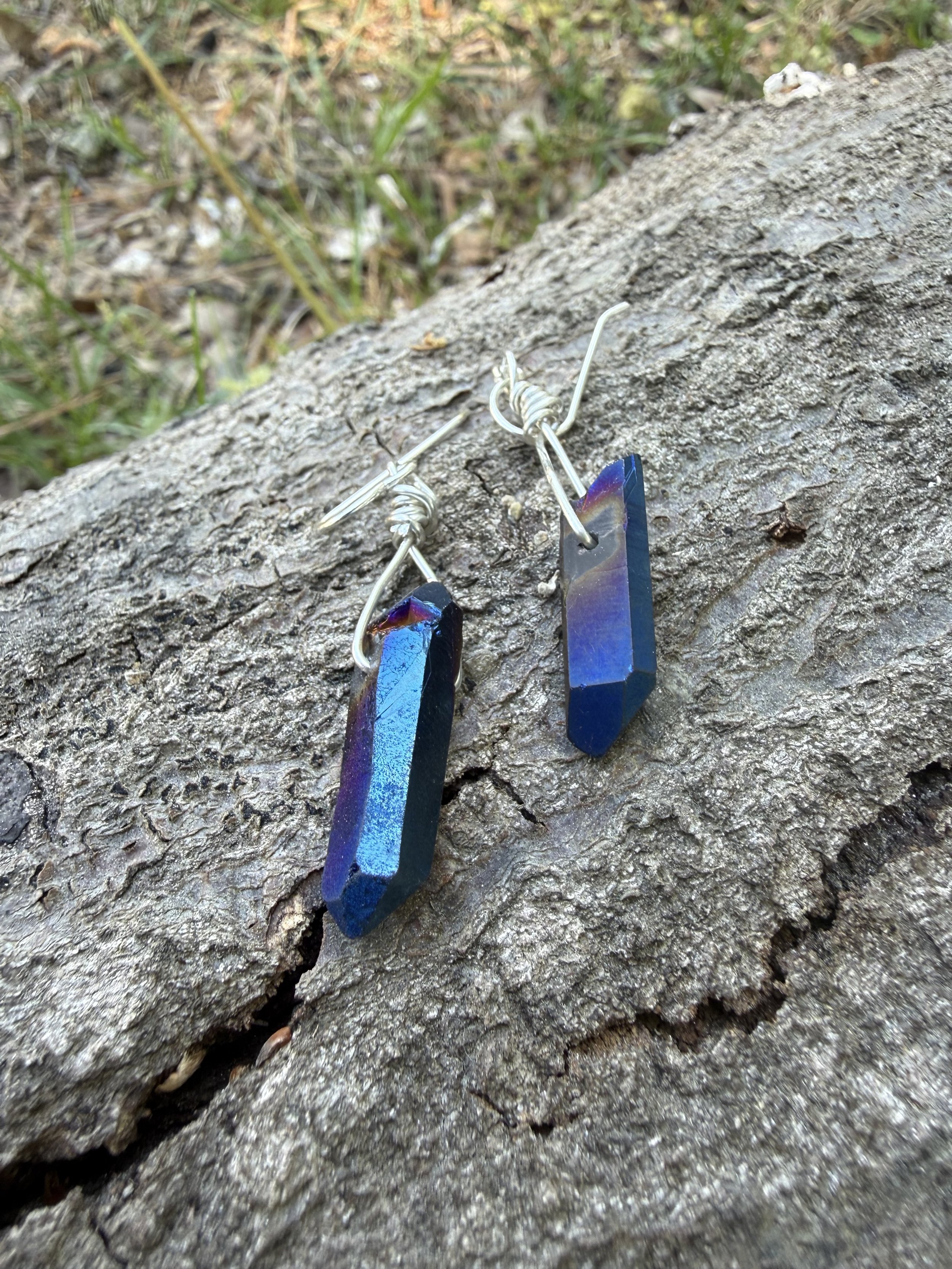 Metallic Rainbow Point Earrings