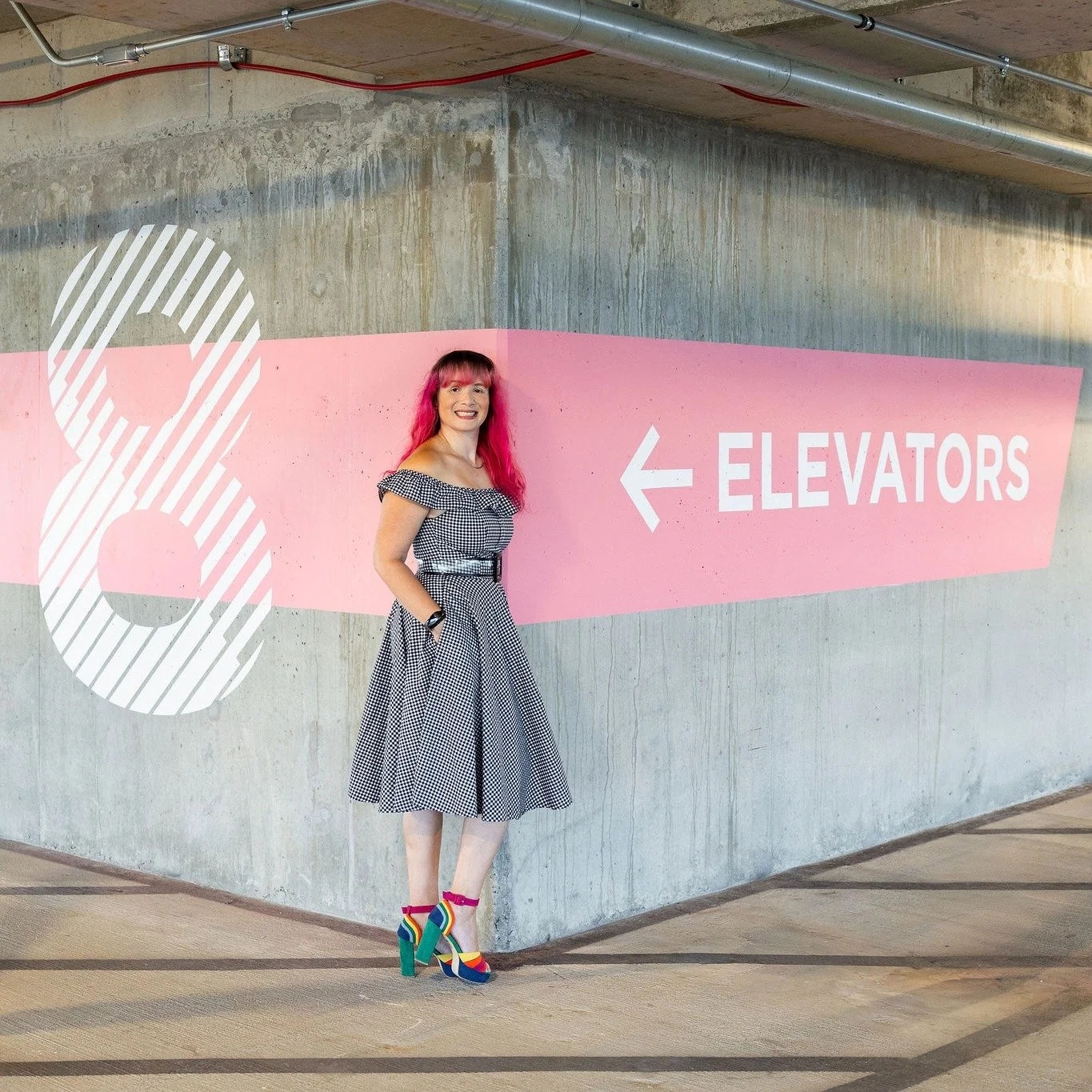 Valentine&rsquo;s Day is almost here, so I&rsquo;m sharing a few fun shots from a September 2024 photoshoot with @meganmoralesphoto at one of the parking garages that I designed at @110_east &mdash; a @stilescre property.

I even got to jump in as th