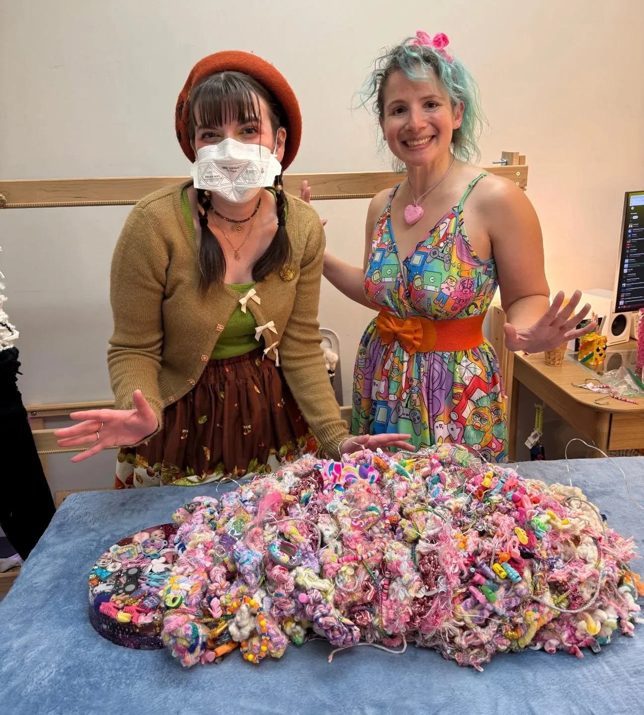 One of the best things about having an #art studio at @losostudios is the chance to collaborate with fellow artists, and that is exactly what I got to do for this piece.

I created three fiberart works for our upcoming&nbsp;&ldquo;Fragments into Form