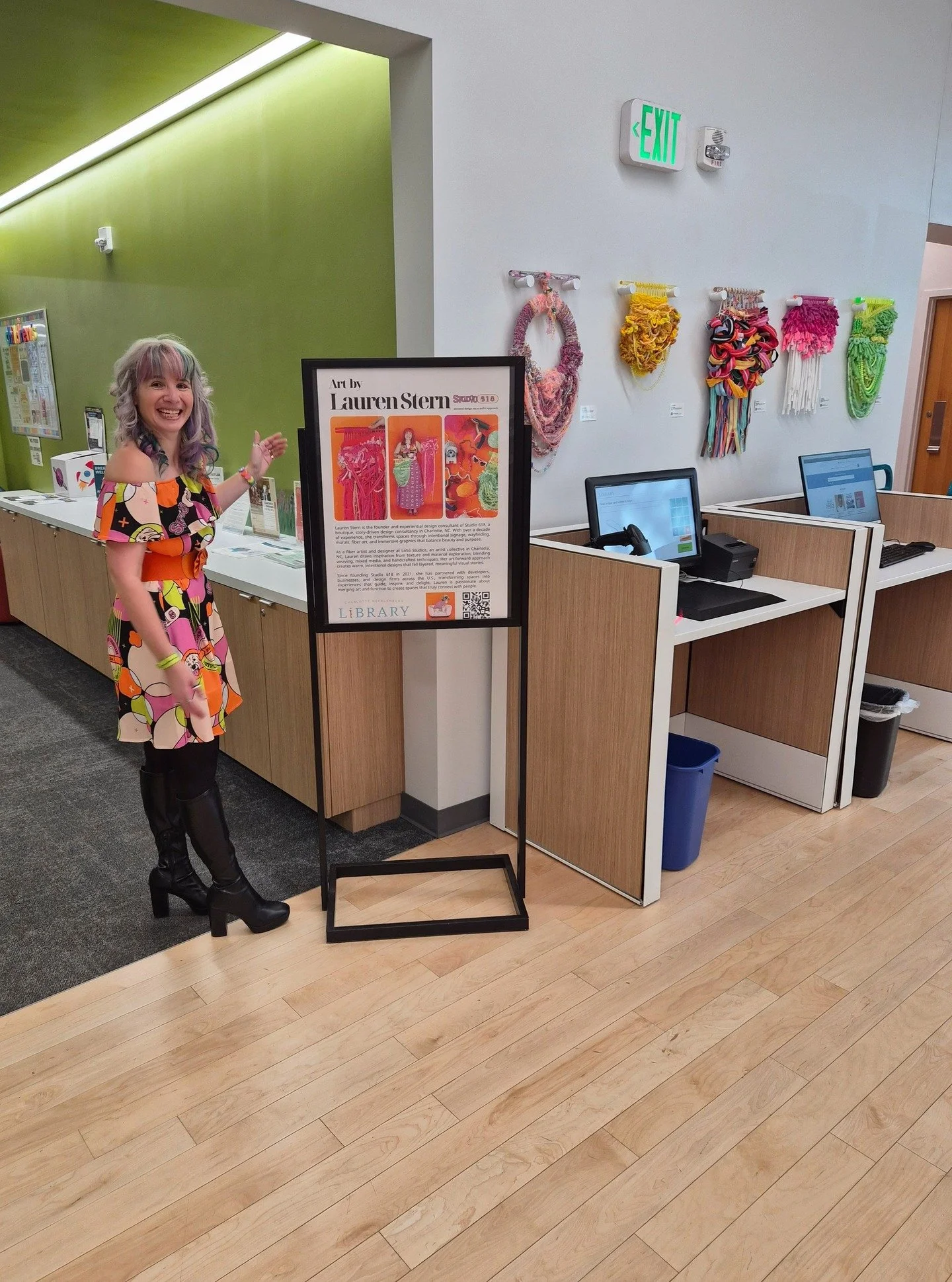 It's hard to believe that it&rsquo;s already been two months since I started displaying my #fiberart at the South County Regional Library as the featured #artist for the @cmlibrary Art Initiative program.

Over the past couple of months, I&rsquo;ve m