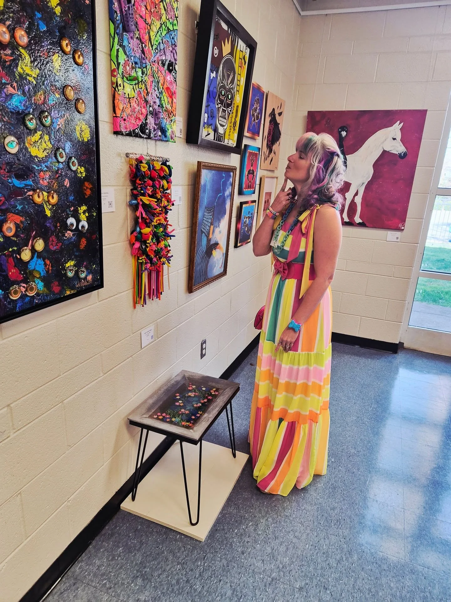 Interested in learning how my colorful and weird #weaving made out of balloons came to be? 🎈

Come listen to me speak about "Pops of Joy" currently on display and for sale at the @charlottestudioartists CSA Art Gallery in NoDa!

I will be 