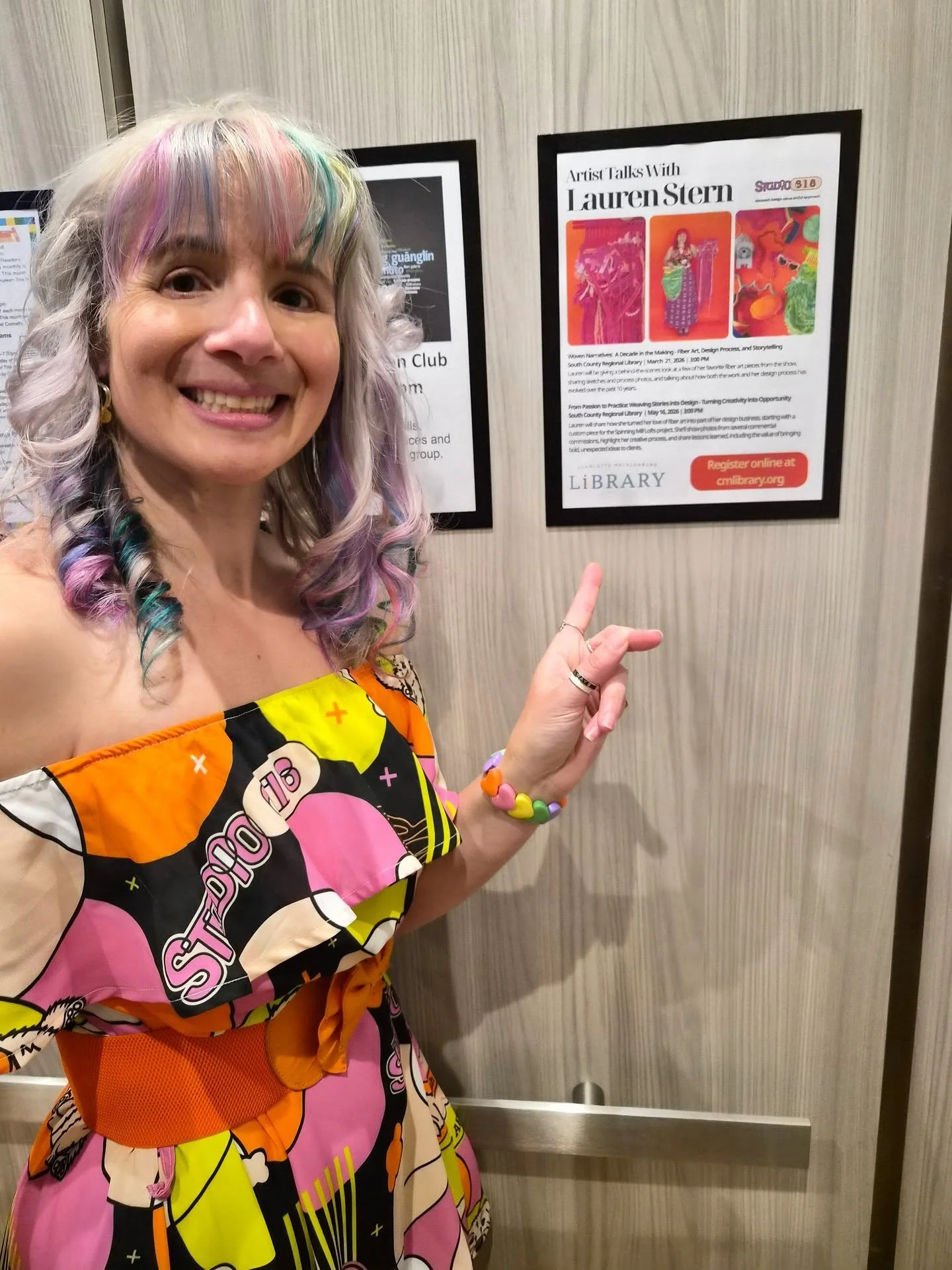 If you go into the elevators and see flyers throughout the @cmlibrary you will see information about my #art show and my two #artist talks!

One has already happened, but the other is on May 16th from 3pm- 4pm at the South County Regional Library.

I