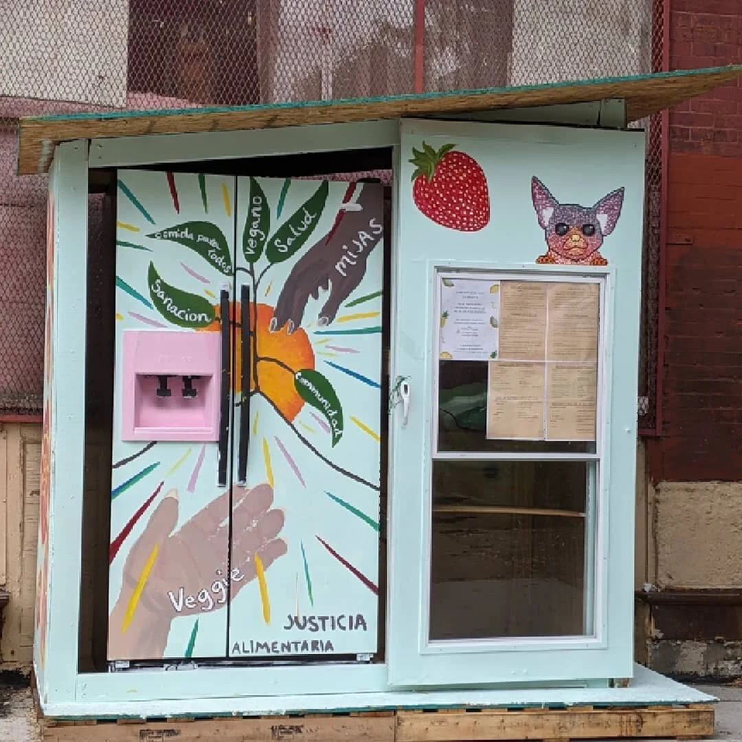 A big shout out to the @veggiemijas Chicago chapter who is providing plant based vegan food and a pantry for community members on 25th place and Fransisco en la Villita. Big props to @mikamayhem for building the shelter!!

A huge thank you to the you