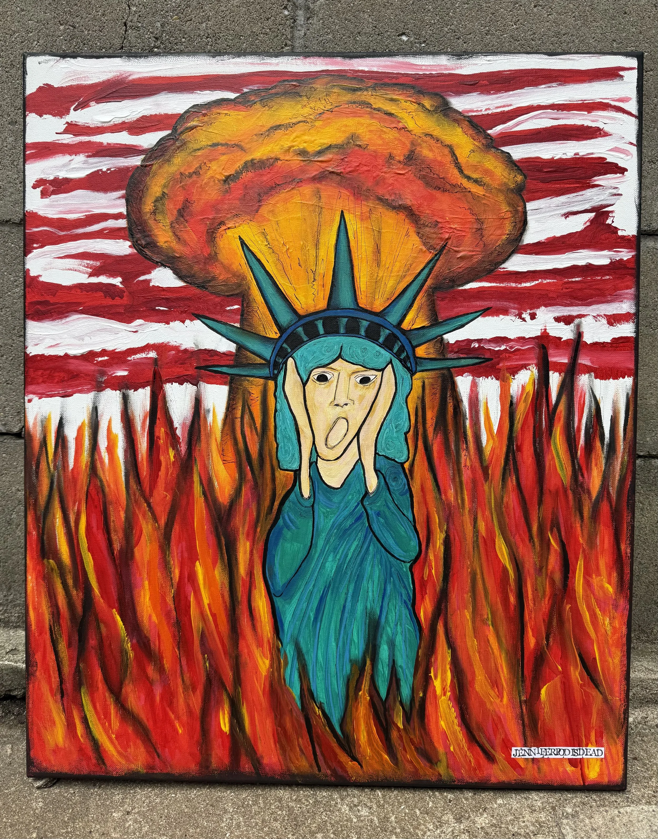 Scream Munch acrylic on canvas Feb 2026