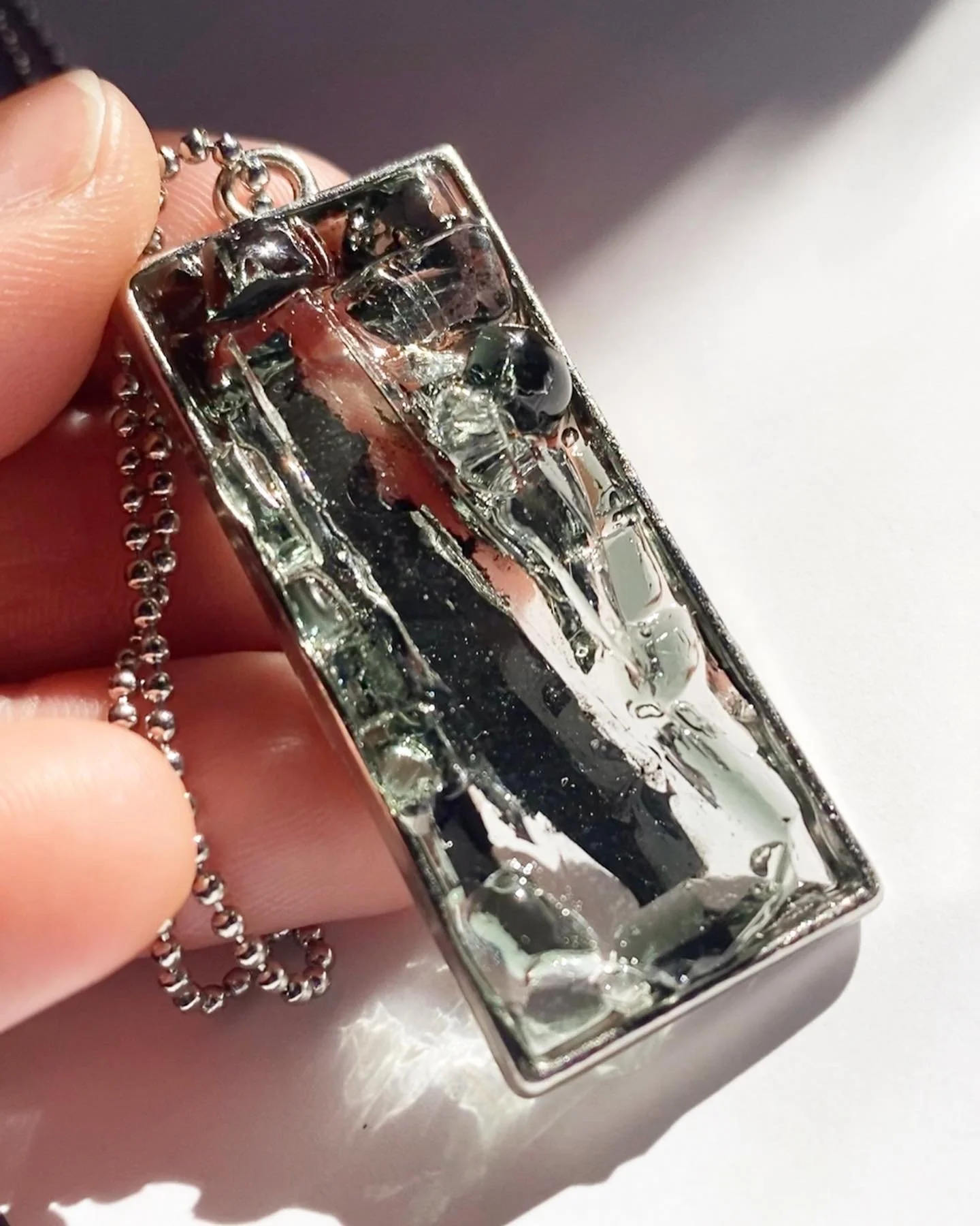 Broken Car Window Glass Pendant