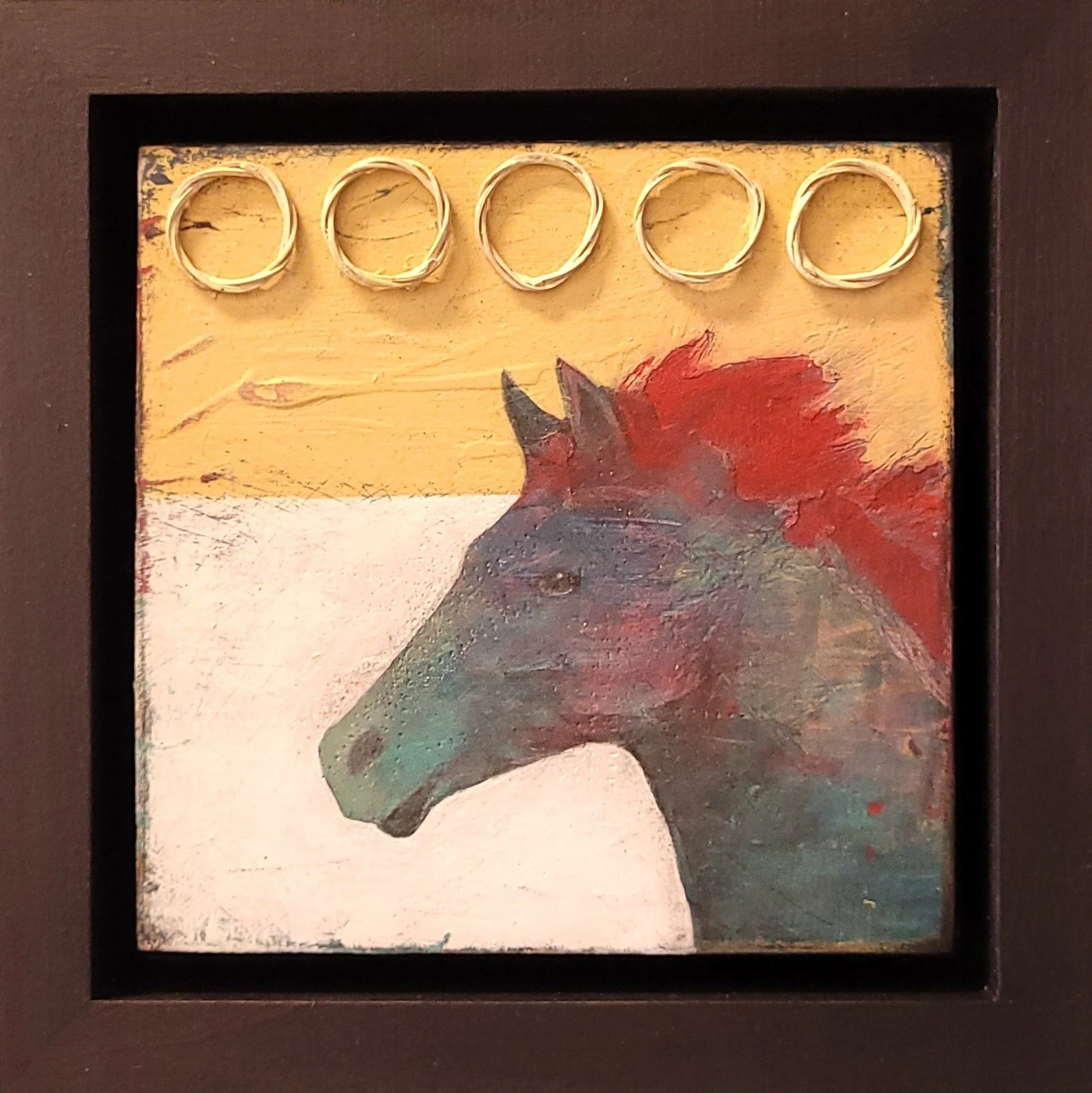 Freedom  6x6  framed  Mixed Media  :  SOLD