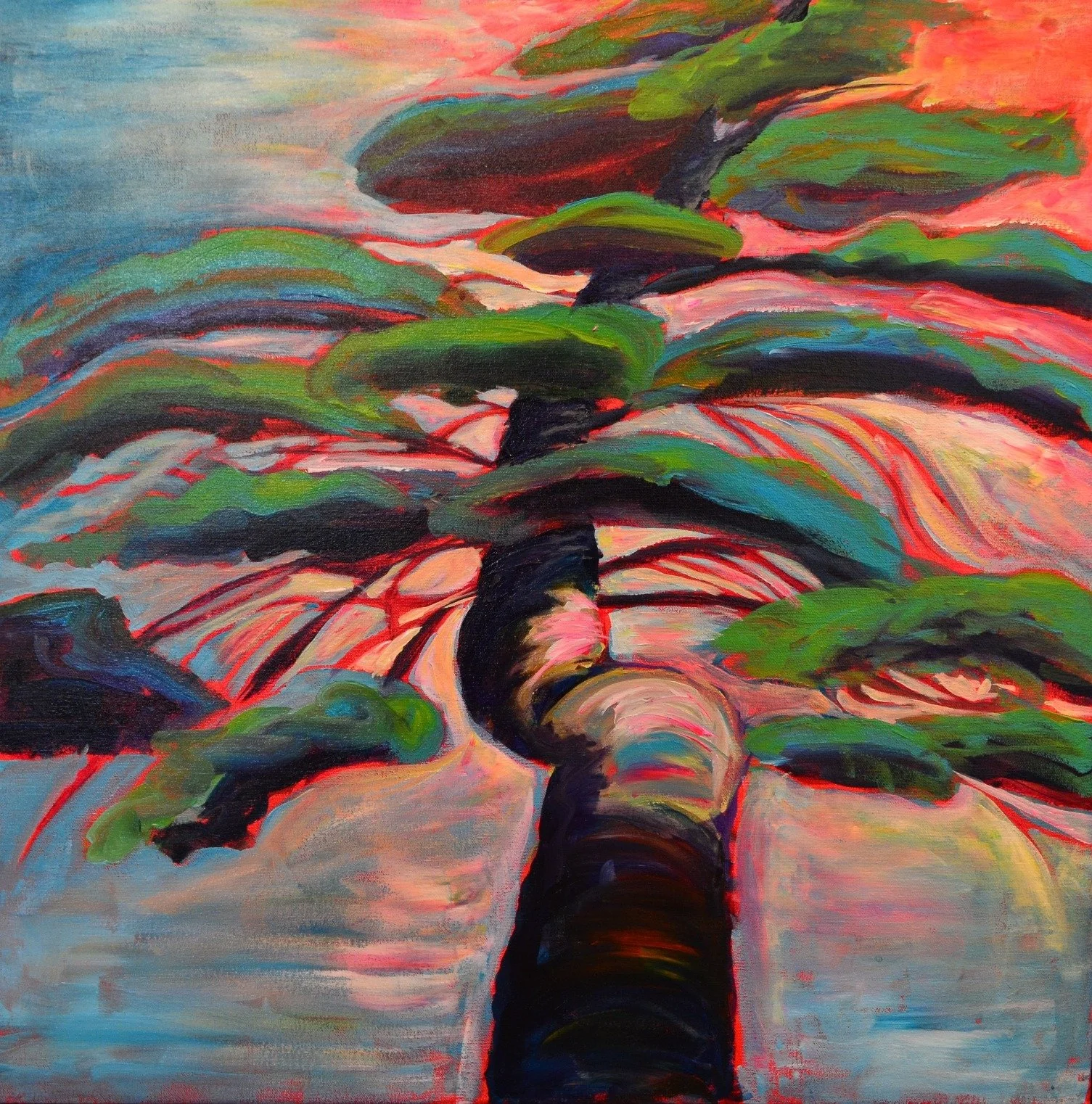 Breaking Dawn  24 x 24  Acrylic  :  SOLD