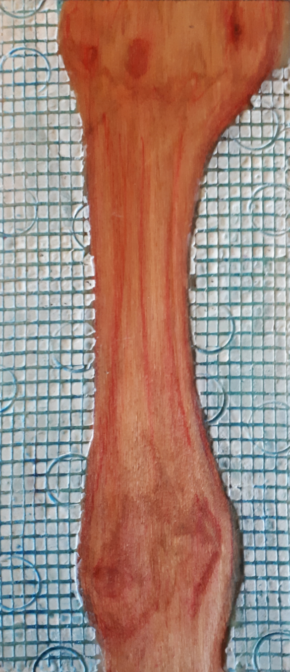 Swimmer's Arm  4x10  Encaustic  :  SOLD
