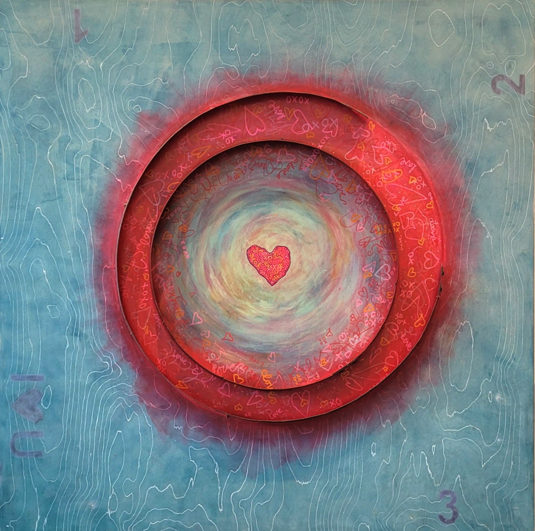 A Warm Embrace  48x48  Mixed Media  :  SOLD