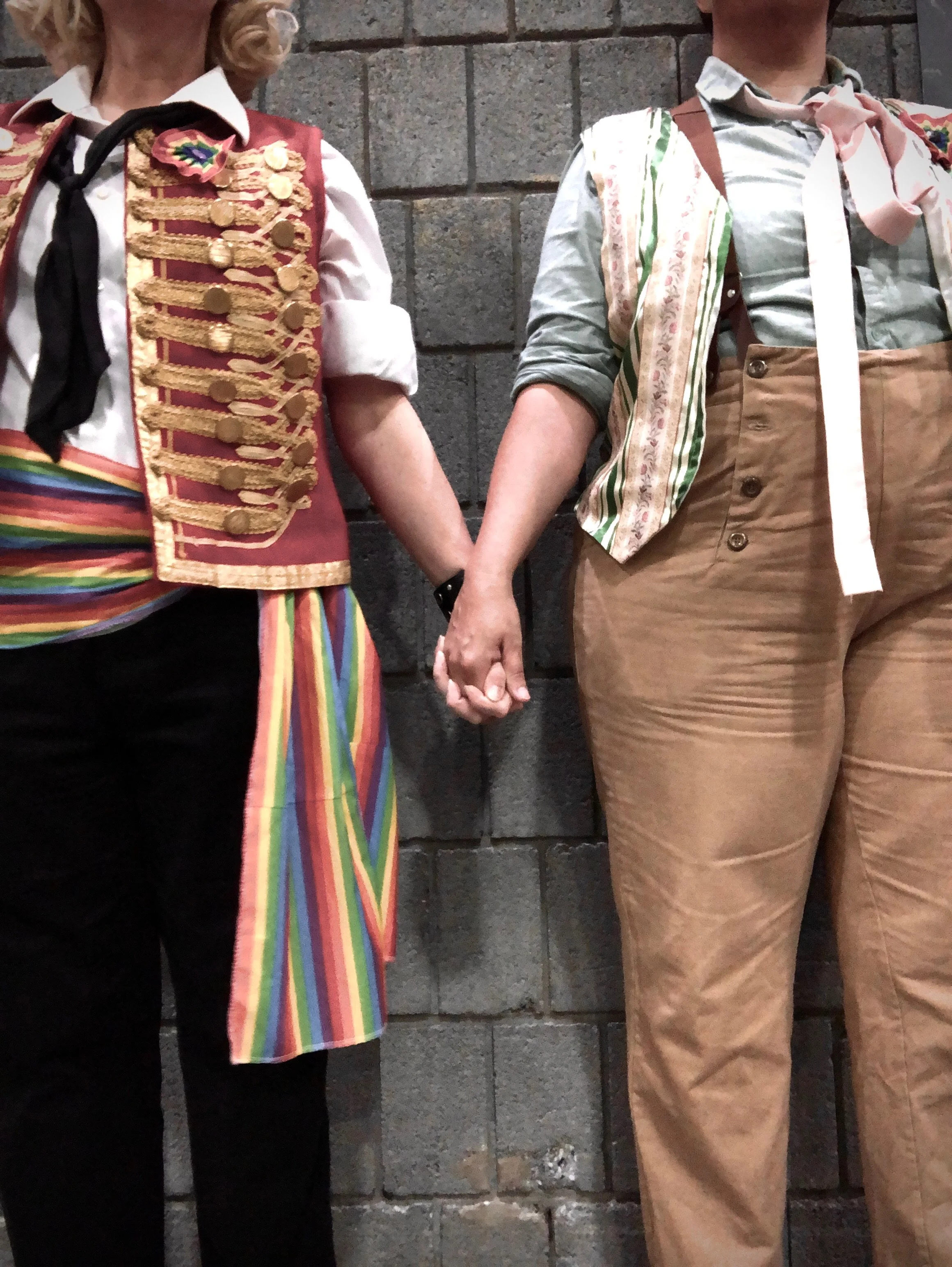 ❣️ &ldquo;Enjolras took his hand with a smile.&rdquo;❣️

I have been holding on to these photos since Momocon to post today, because Barricade Day taking place during pride month means y&rsquo;all get shippy gay pride barricade boys from me and my wi