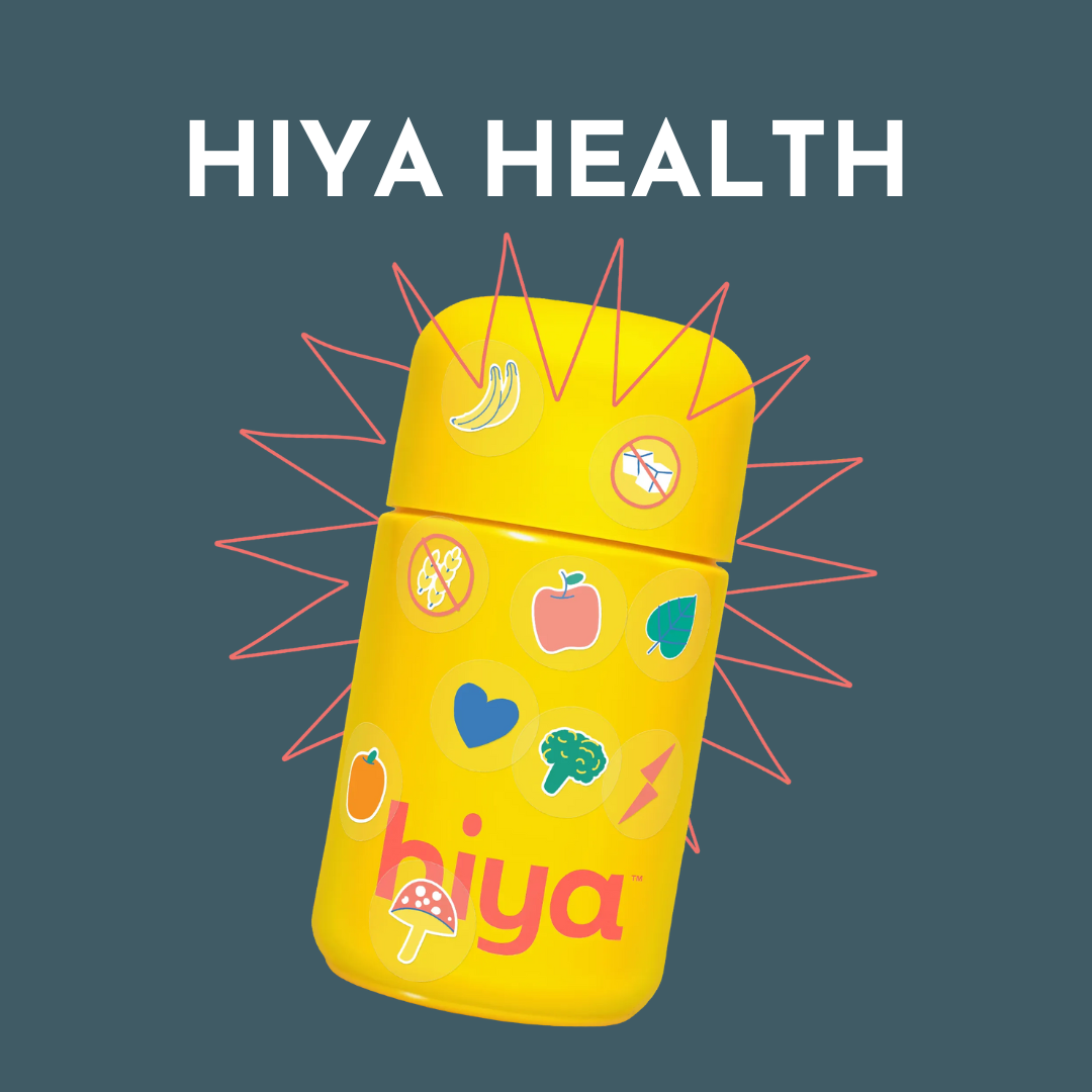 Photo is of a Hiya Health Supplement Bottle