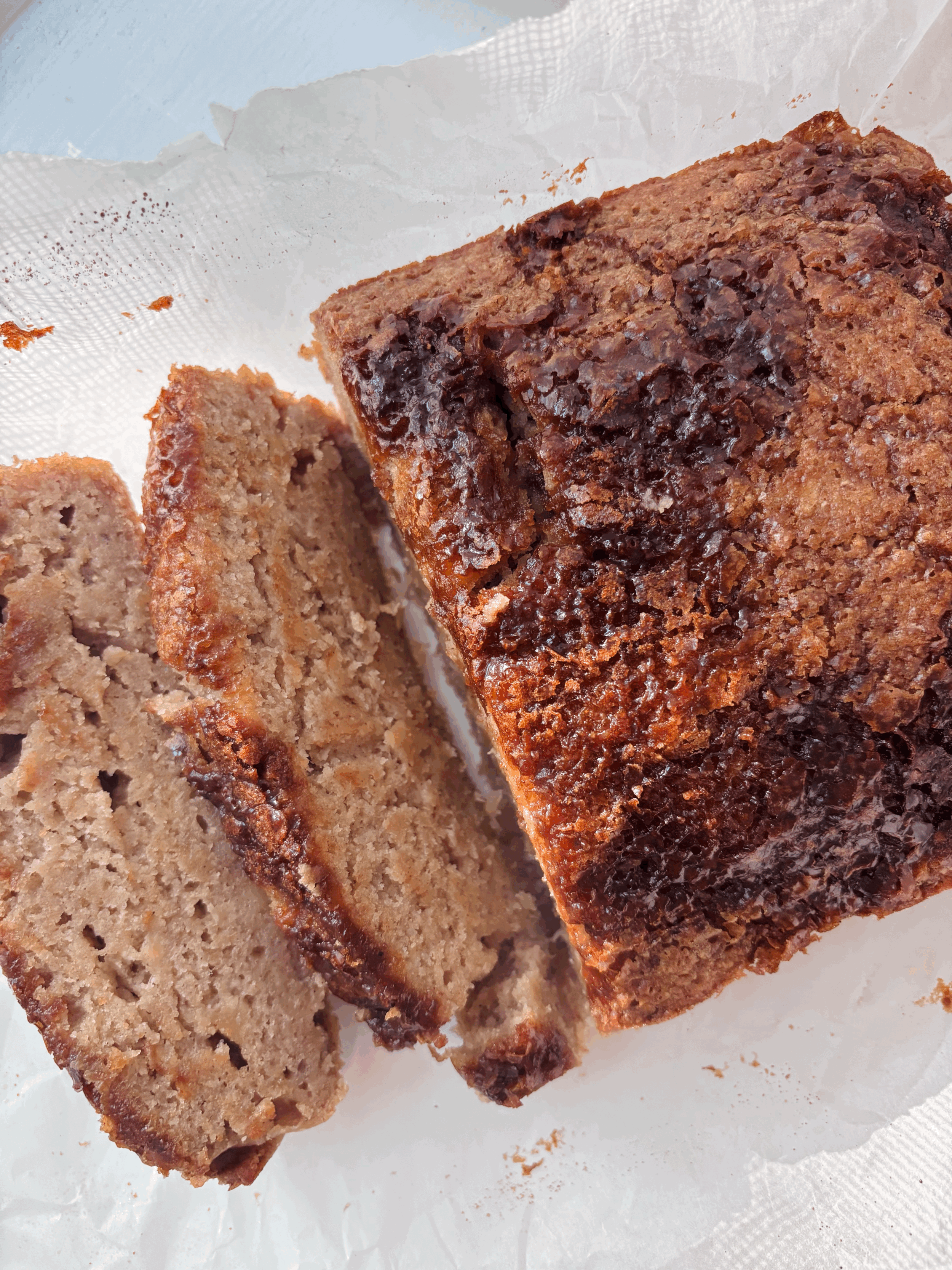 CINNAMON CRUNCH BANANA BREAD