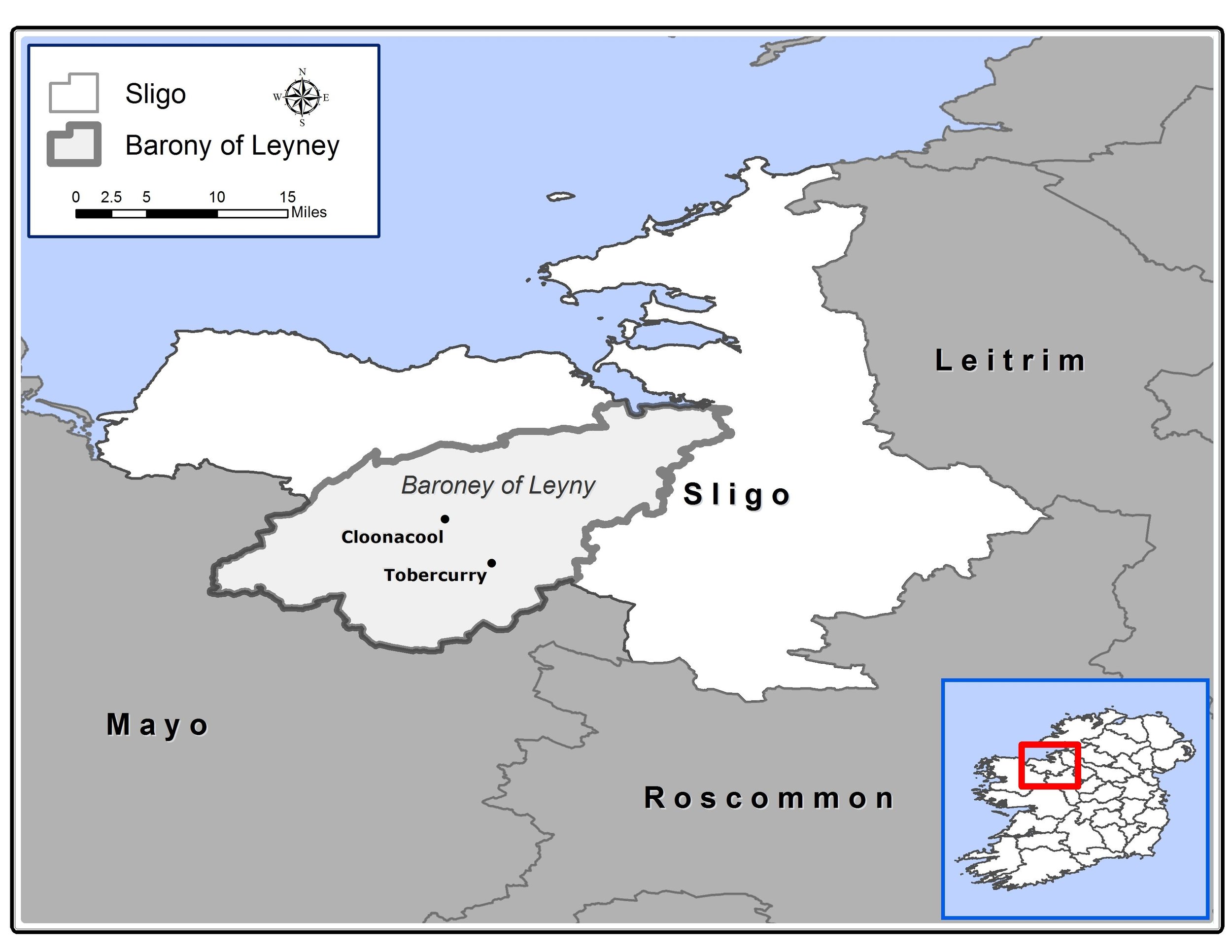 Barony of Leyny, County Sligo GIS map