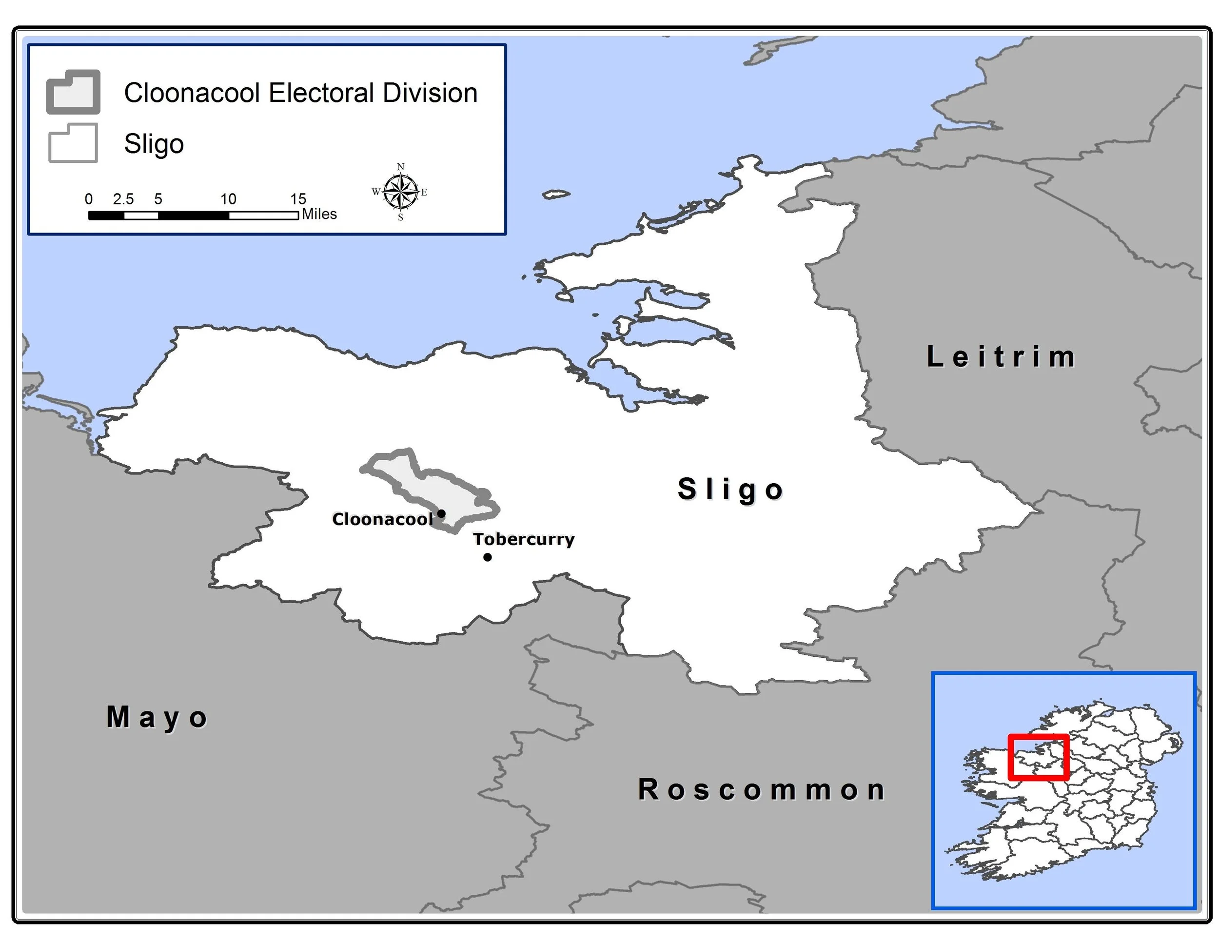Cloonacool District Electoral Division GIS map