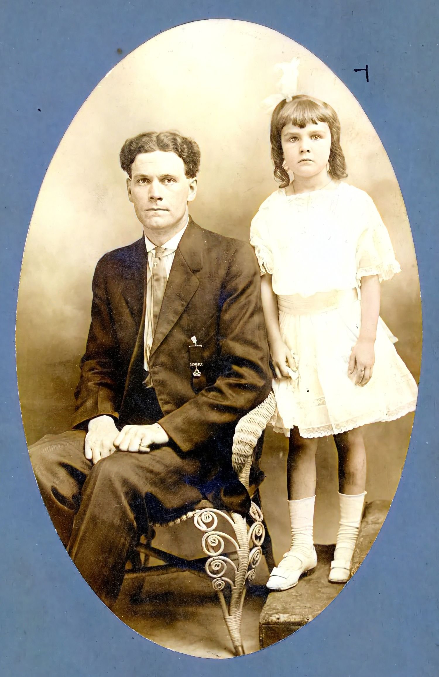 Mae Brennan with Mr. Morris, 1913