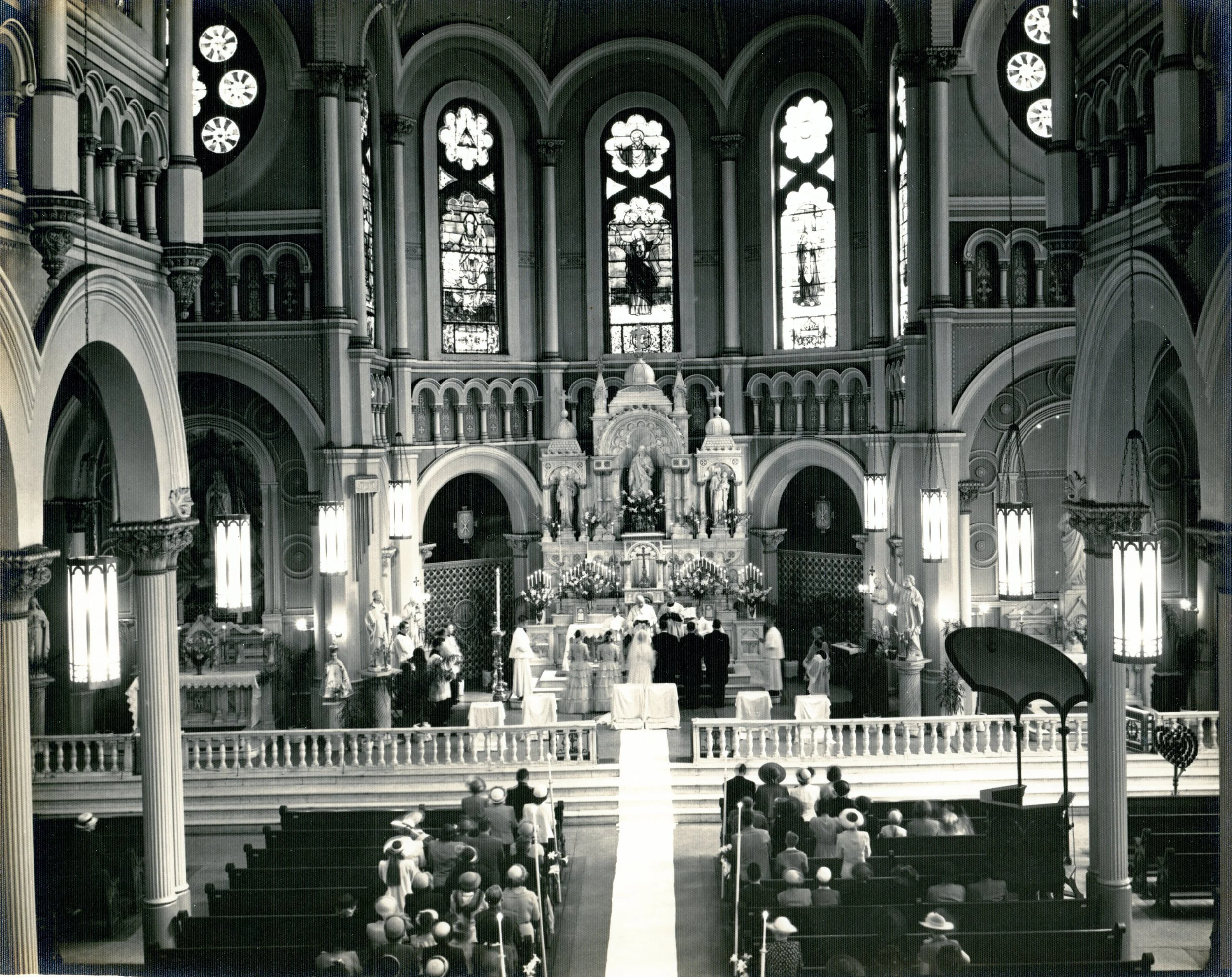 Mary Annette Van Sant and Thomas Ellis Wheeler wedding, 1950