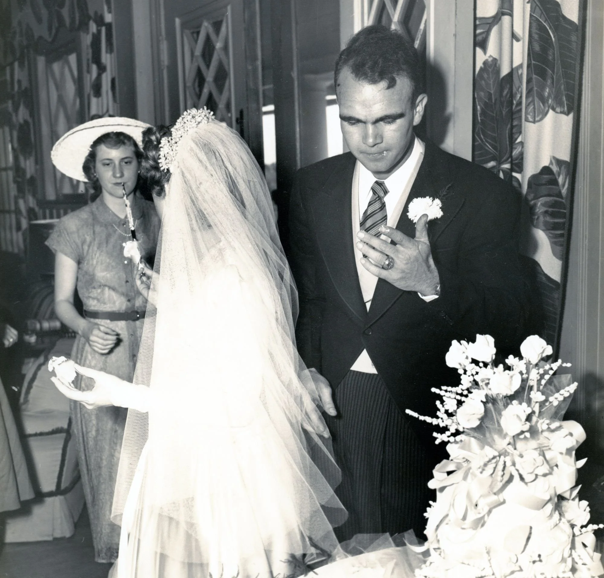 The bride and groom, 1950