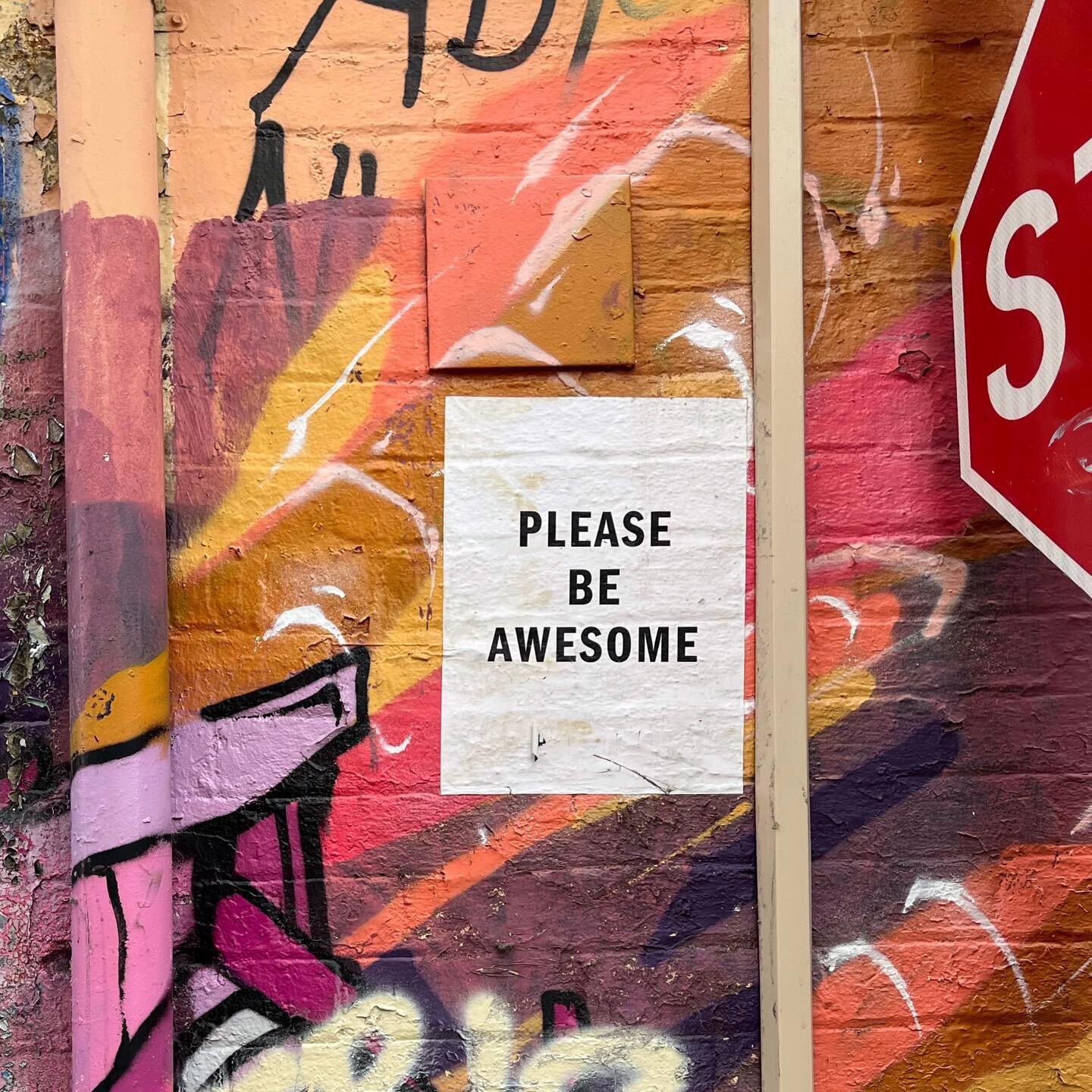 180622 : Today&rsquo;s PSA. From yesterday&rsquo;s meanderings. xx
.
.
.
.
.
.
.
#pleasebeawesome #youvegothis #streetartmelbourne #fitzroy #positiveaffirmations #PSA #colourcrushing #livecolourfully