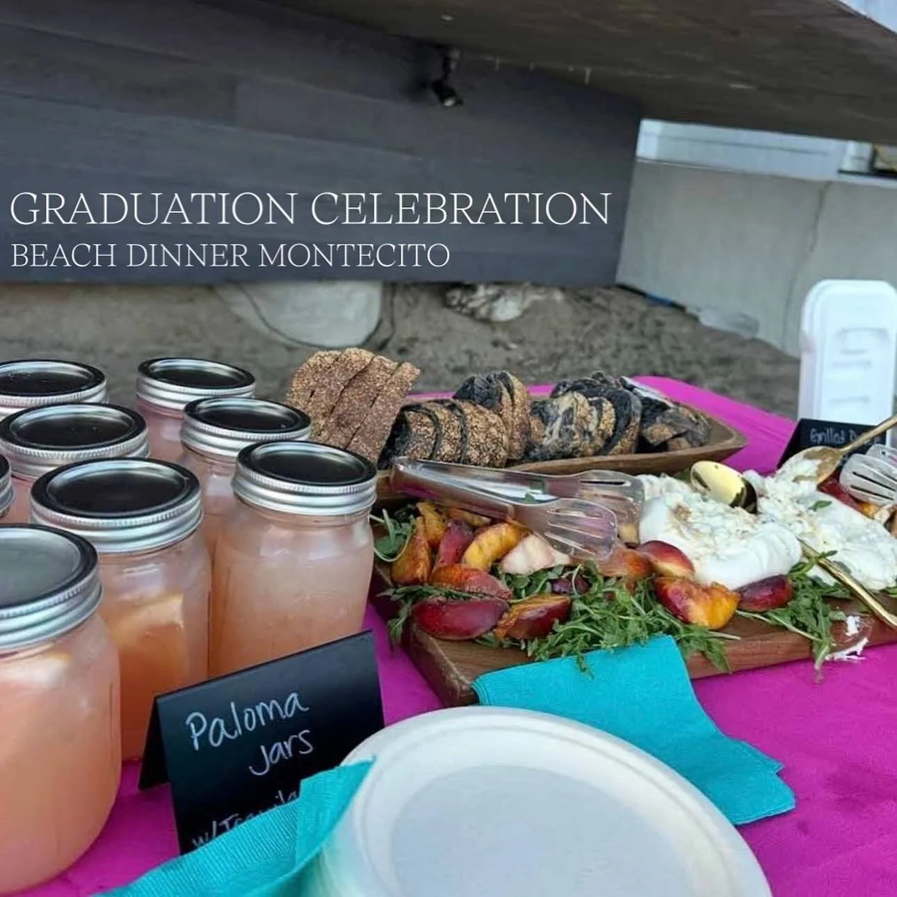 A graduation celebration filled with good food and even better memories 🌅🦞🌊
From lobster rolls and steak to grilled peaches + burrata, Oat Bakery charcoal bread, and more &mdash; a beautiful evening at Miramar Beach. ⭐️ Congrats to all the UCSB gr