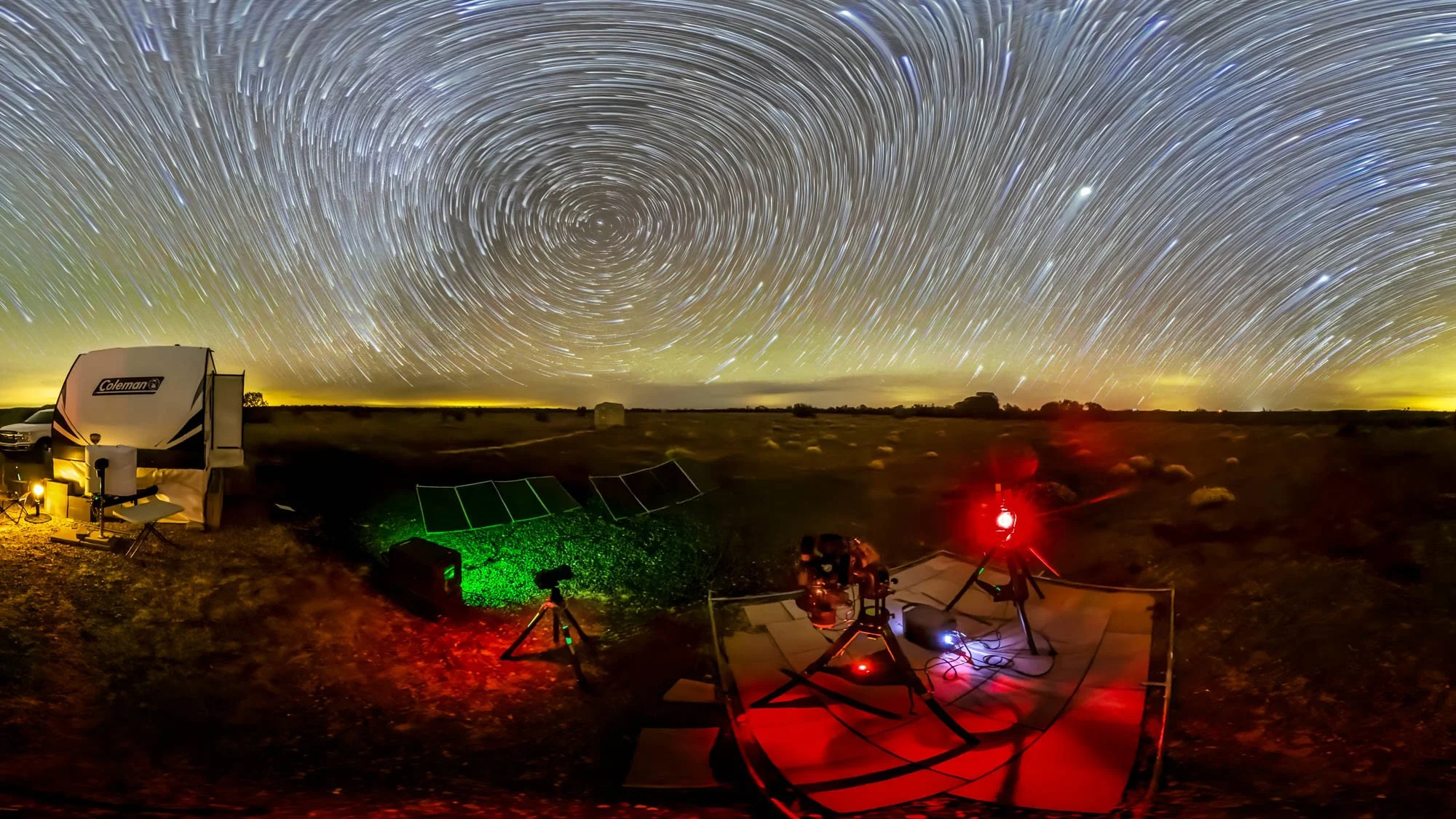 Pano Startrails over the scopes