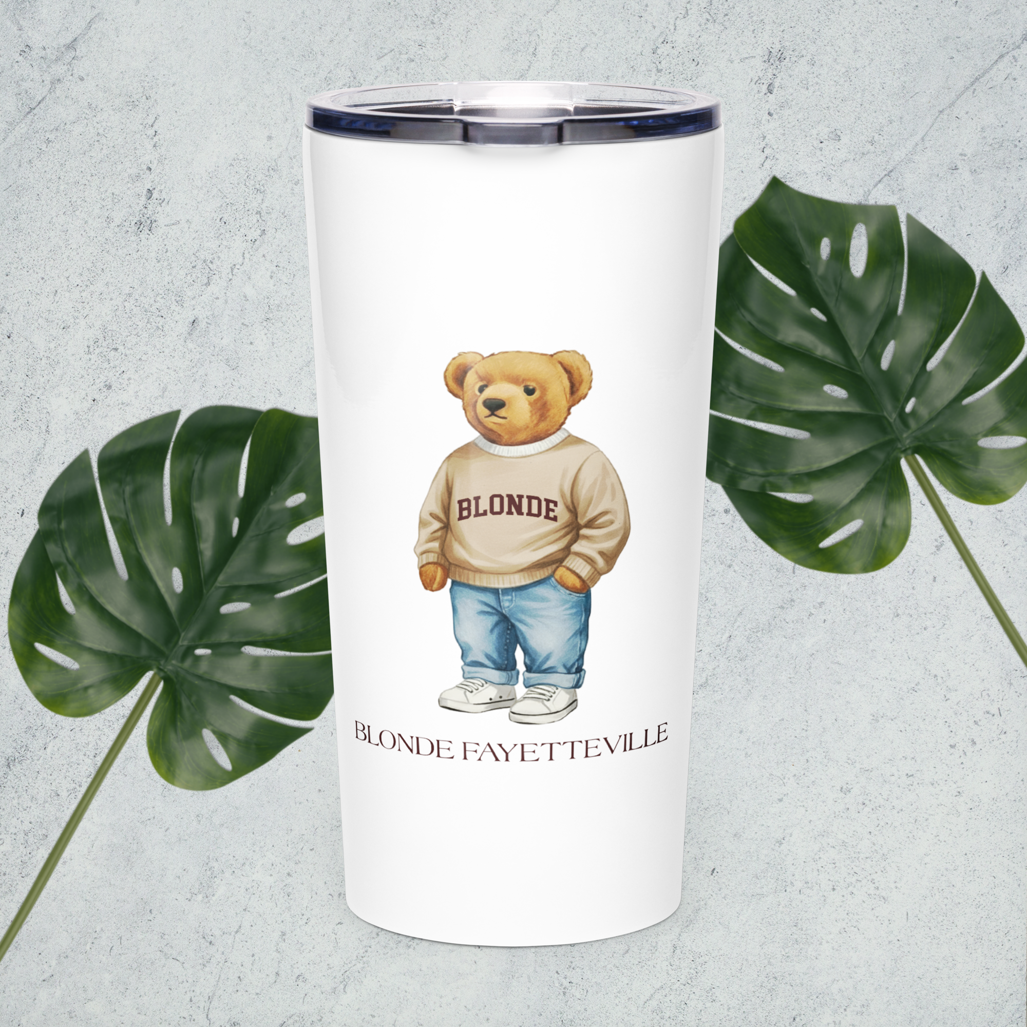 Tapered stainless steel tumbler