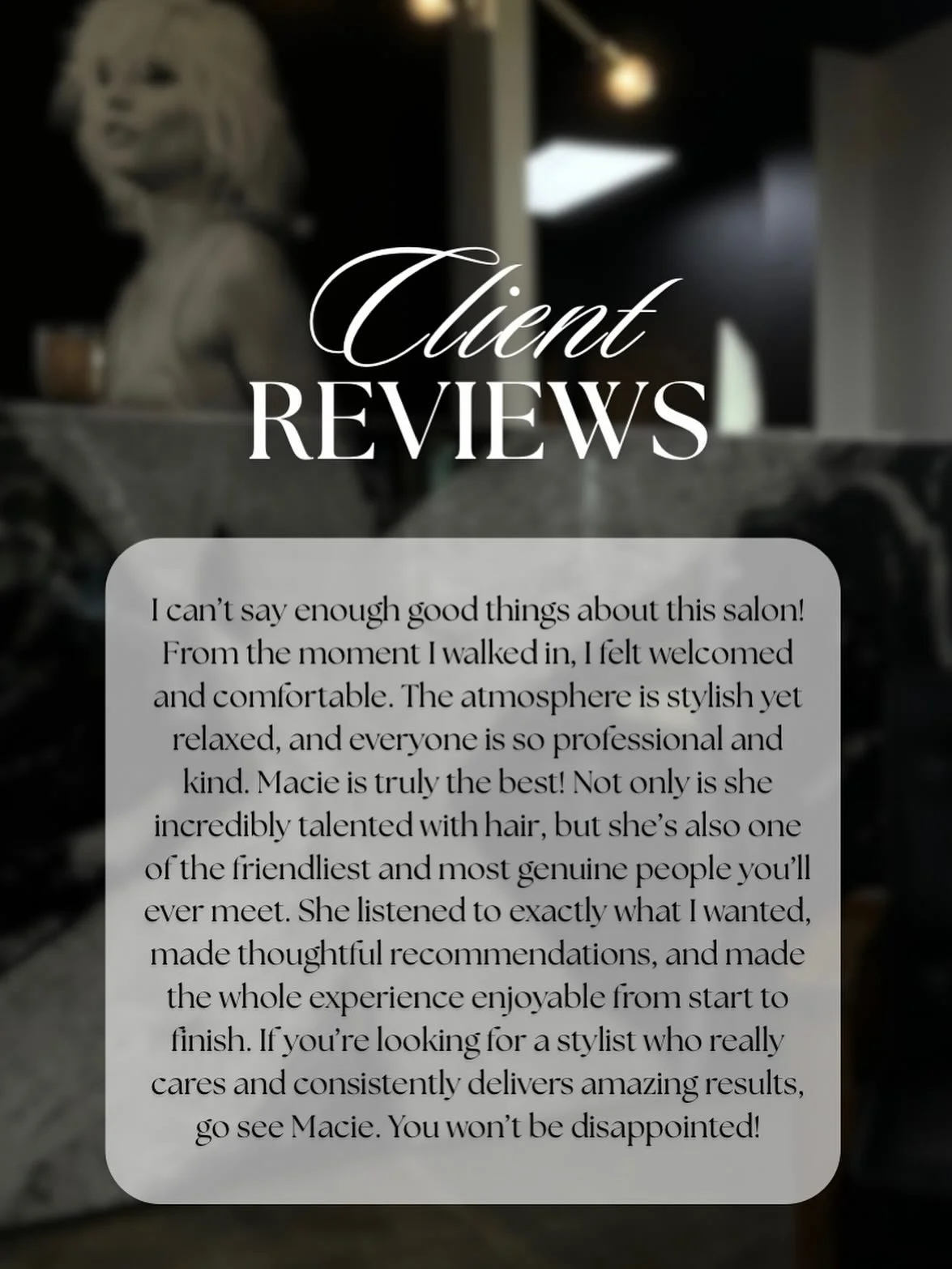 comfortable atmosphere and a team dedicated to making you feel your best that&rsquo;s the BLONDE experience. Thank you for trusting us and for the kind words! 

Ready to fall in love with your hair? Book your appointment today.(479)502-0012 or book f