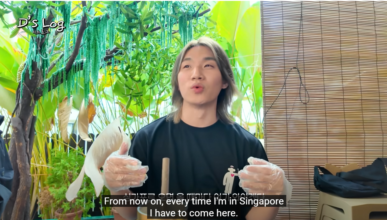 Daesung eating the best durian he ever had at Ms Durian