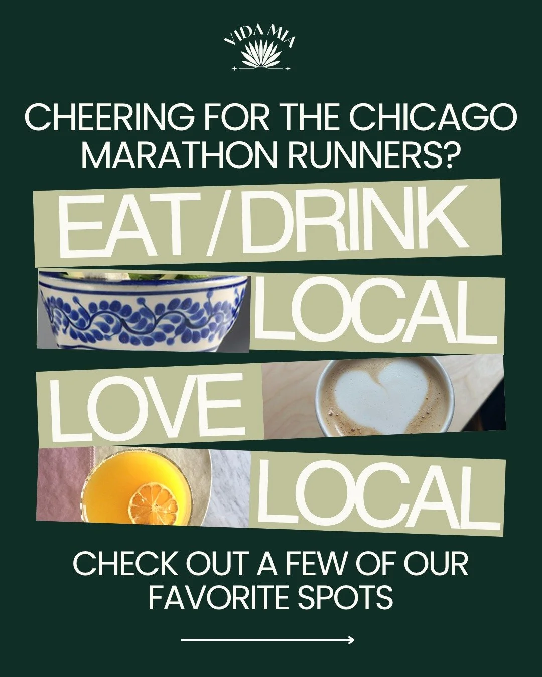 #CHICAGOMARATHON Spectators, visitors, and runners show up for our businesses by supporting these locally owned and operated establishments and their neighbors. Our restaurants, cafes, and local shops are economically suffering from the arrival of fe