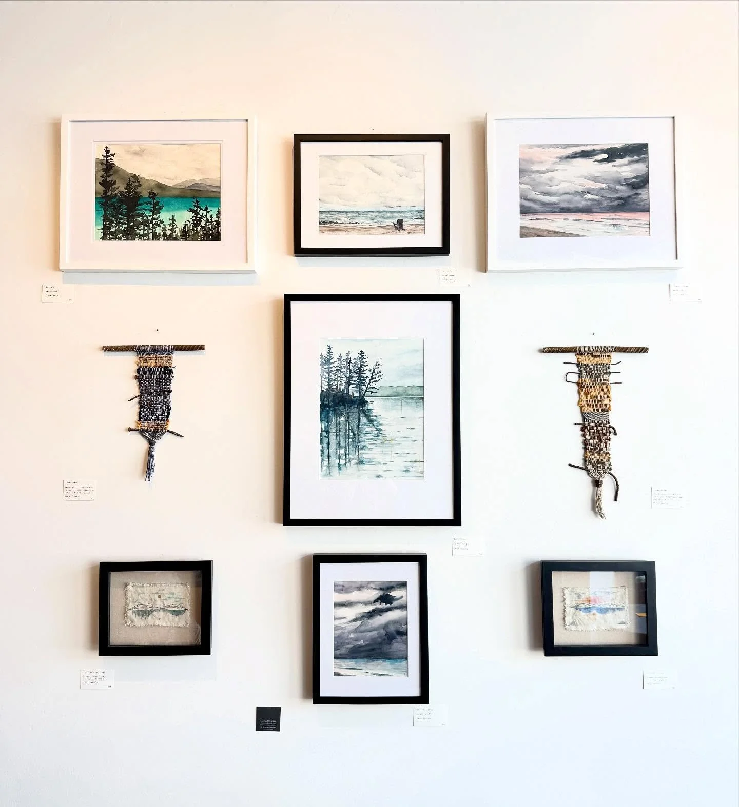Install day @musegallerycafe in beautiful Bancroft, Ontario. I always meet the nicest people while I&rsquo;m hanging my work. These pieces will be available for the next few months at the Muse, keeping company with so many amazing artists on the wall