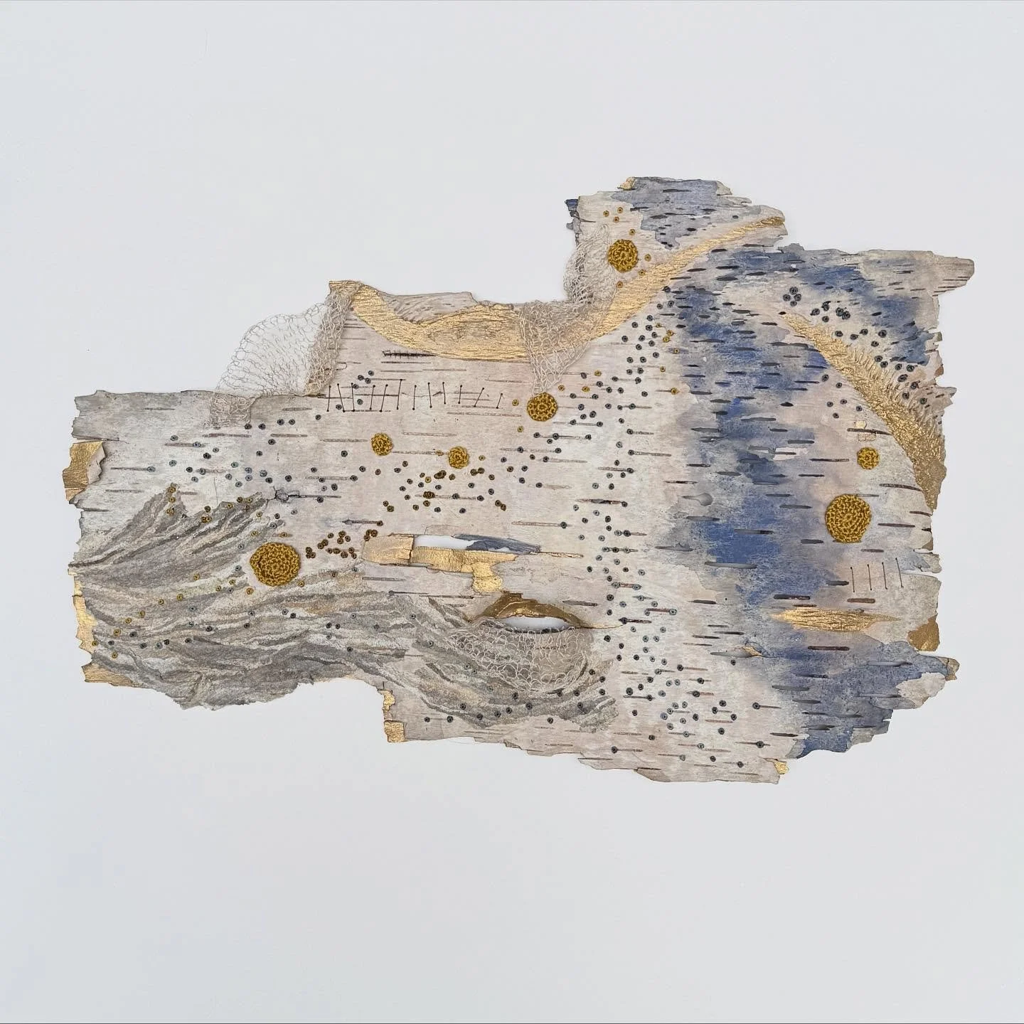 NEST. A nest is the ultimate container of chaos. Wasp nest paper echoes the palette of the birch and hints at manic activity within a self-contained retreat. New lives, the flowing movement of growth, and the emergence of diverse new existences, all 