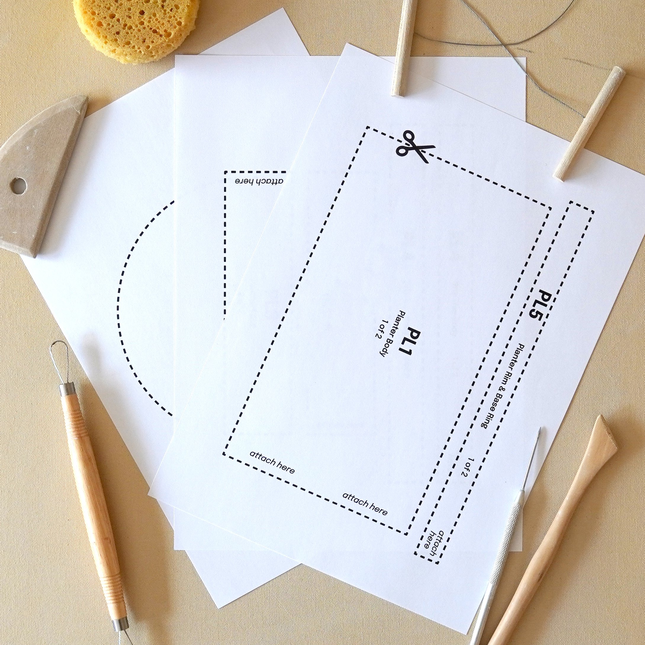 Step Planter Template — pottery to the people