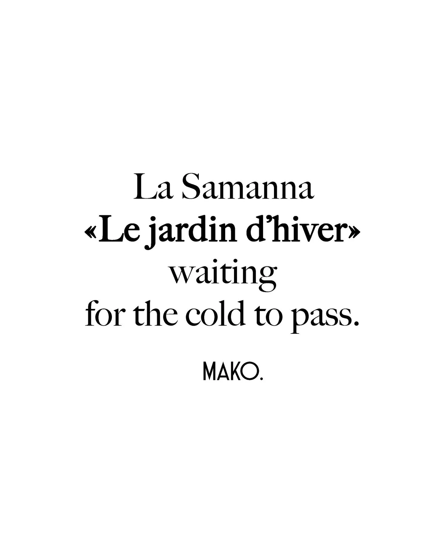 La Samanna est ce jardin d&rsquo;hiver o&ugrave; l&rsquo;on attend que le froid passe.

@belmond_lasamanna 
@francoiscastelain 
@mako.culture 
@belmond 
@lvmh 

#quotes #lasamanna #belmondhotels #stmartin