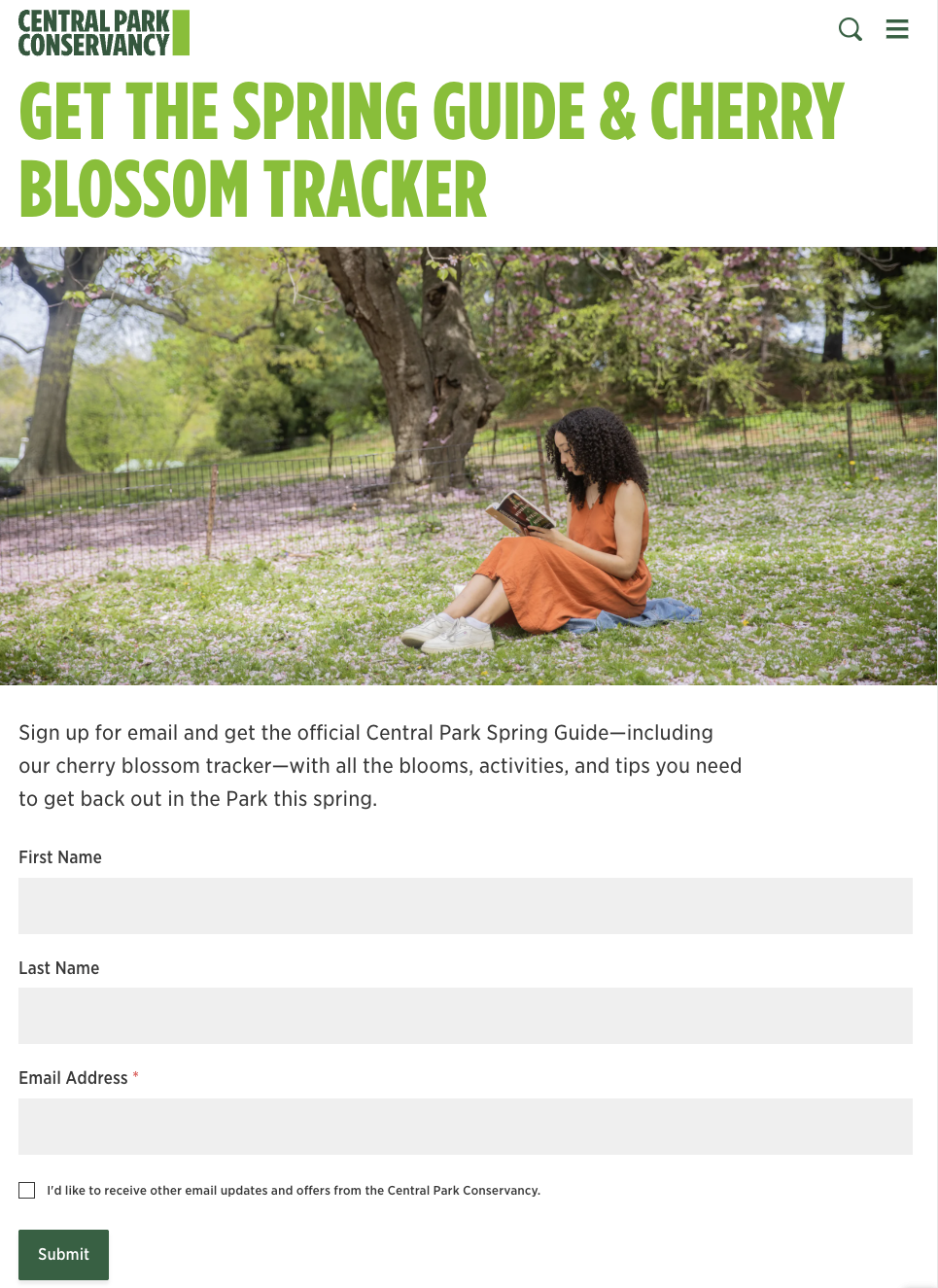 Spring Guide sign-up