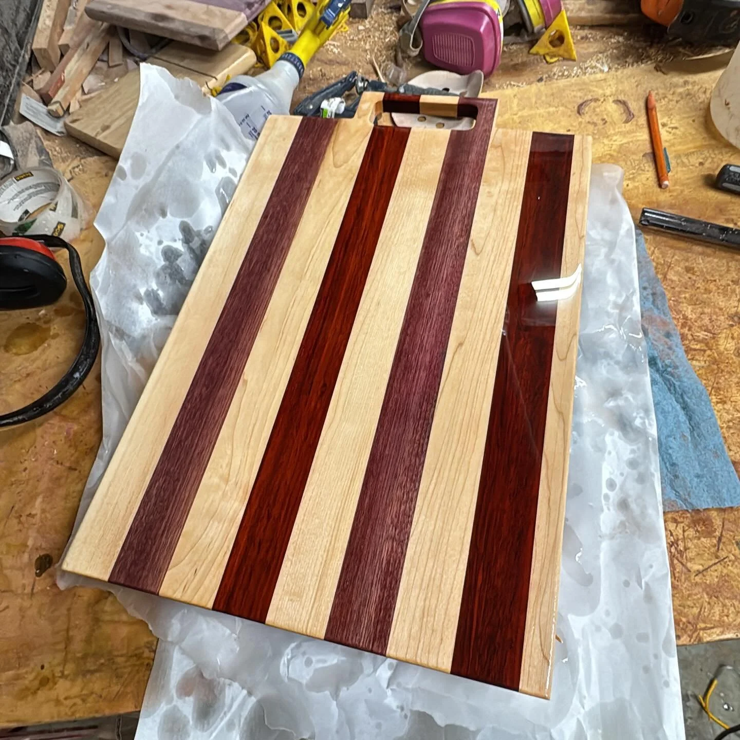 Last serving board of the year.
This one&rsquo;s heading out as a web order&mdash;thanks to everyone who supported me this year.