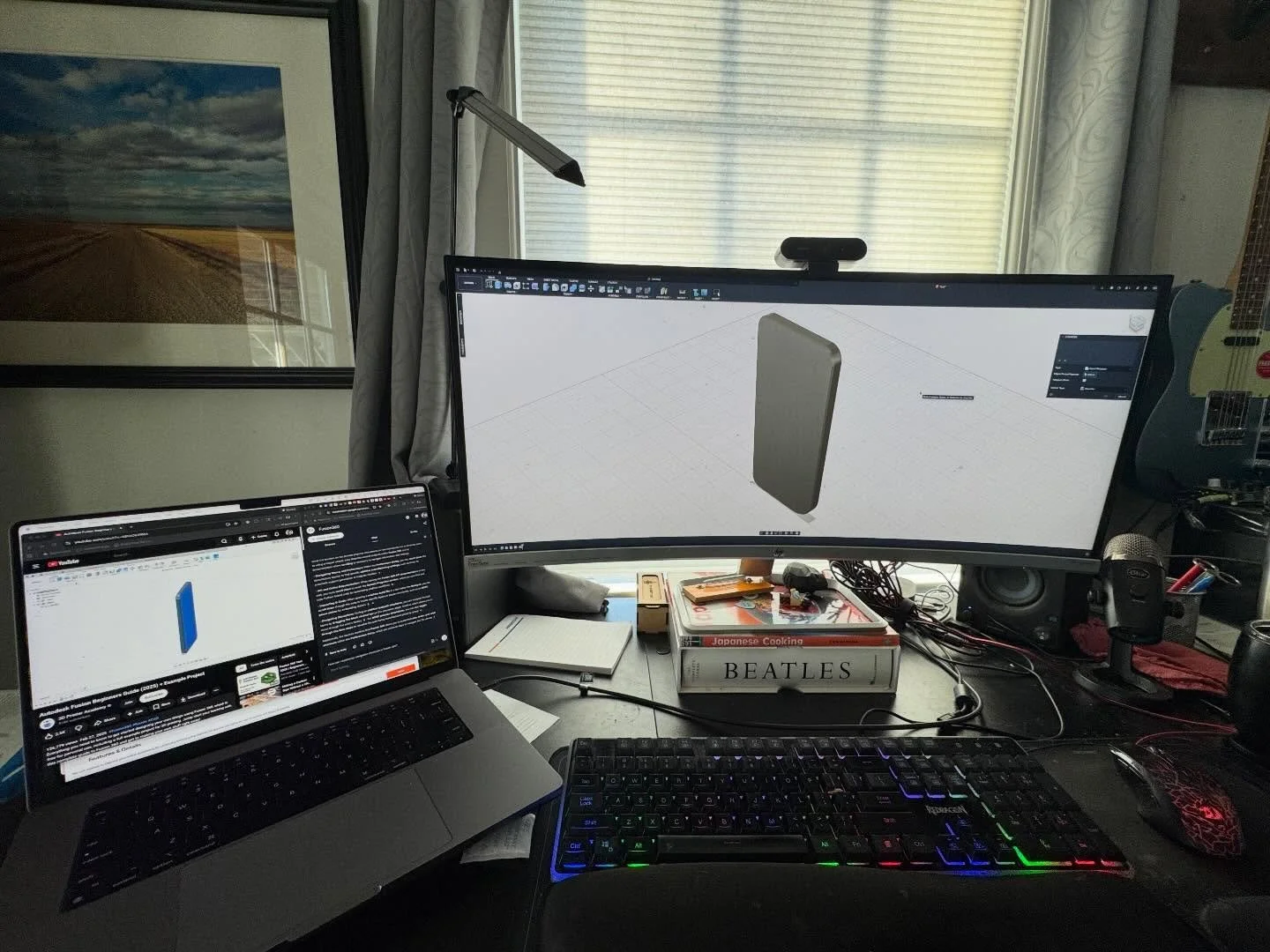 Too cold to work in the shop today, so I&rsquo;m learning fusion360