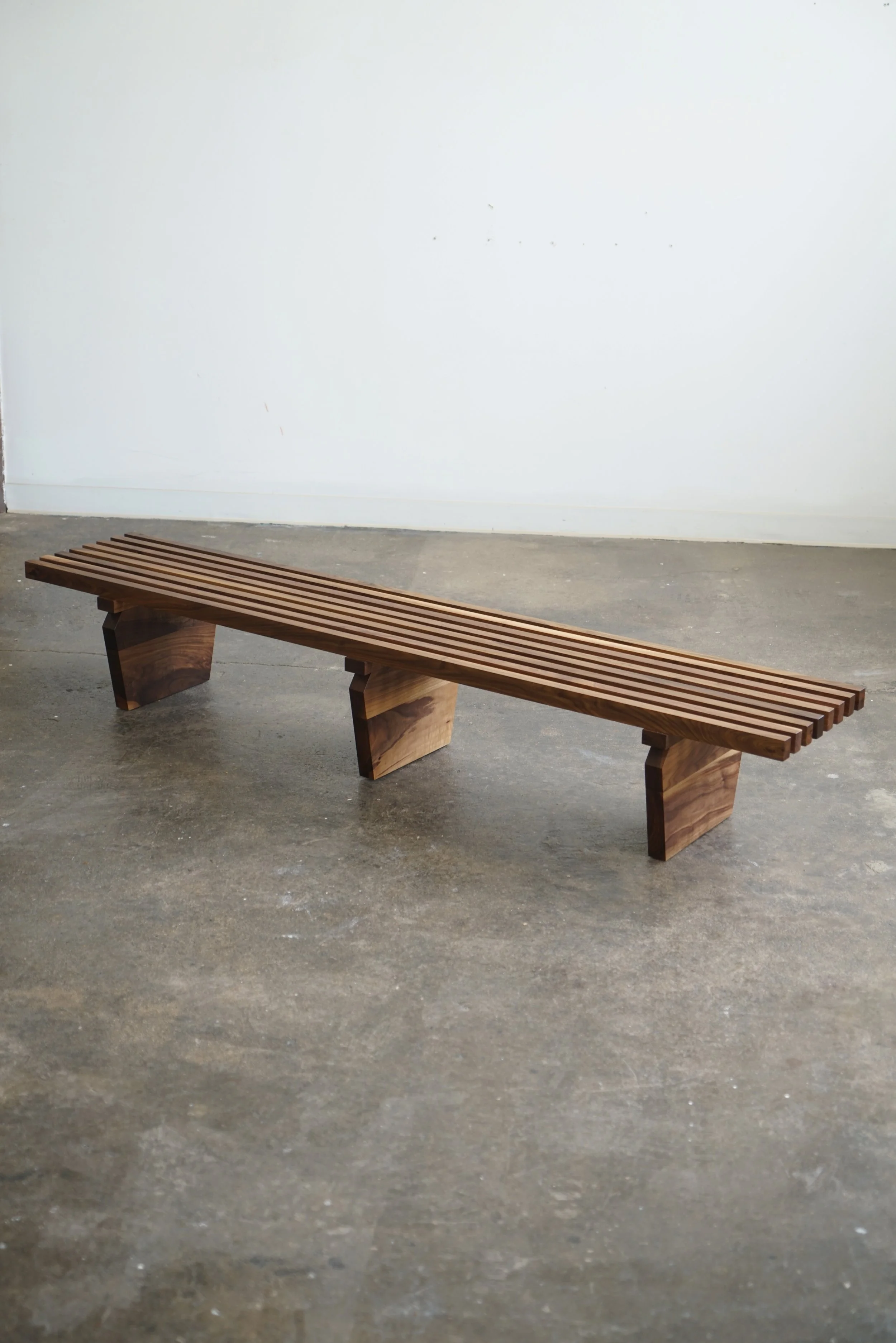 "Slat Bench" by Last Workshop, Walnut
