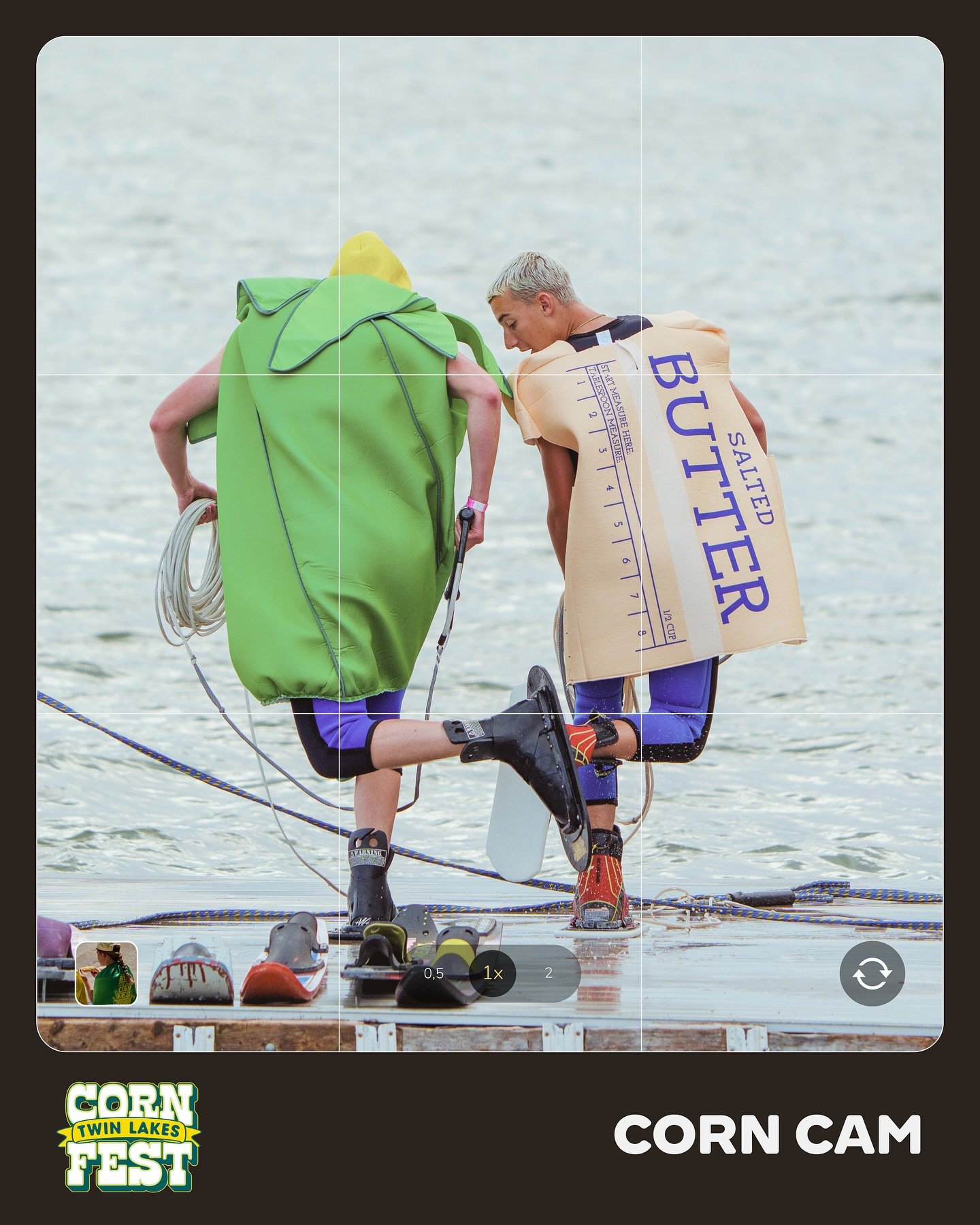 There are two types of people at TL CornFest: those who nibble &hellip; and those who attack. Either way, you&rsquo;re welcome here. 🌽💛 #corncam 

#ShuckYeah #cornaddicts #tlcornfest #twinlakescornfest #cornfest #twinlakes #wisconsin #watersports #