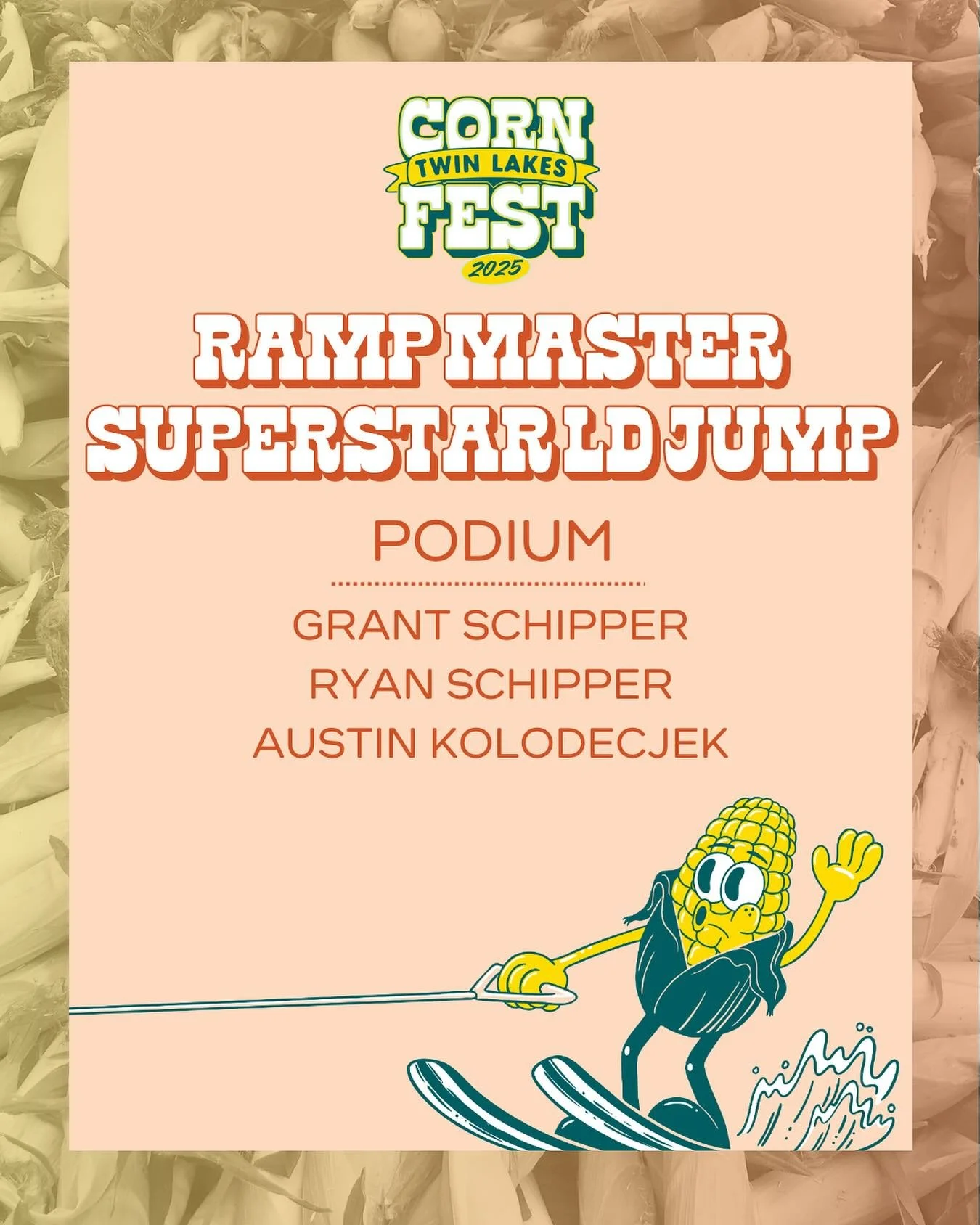 ⭐ The O F F I C I A L 2025 TL CornFest Ramp Master Superstar LD Jump Podium ⭐

Congratulations to all competitors this weekend. 🤩🌽 

🥇@gschippp 
🥈@ryschipp 
🥉@austinkolodejcak 

#tlcornfest #twinlakescornfest #twinlakes #podium
