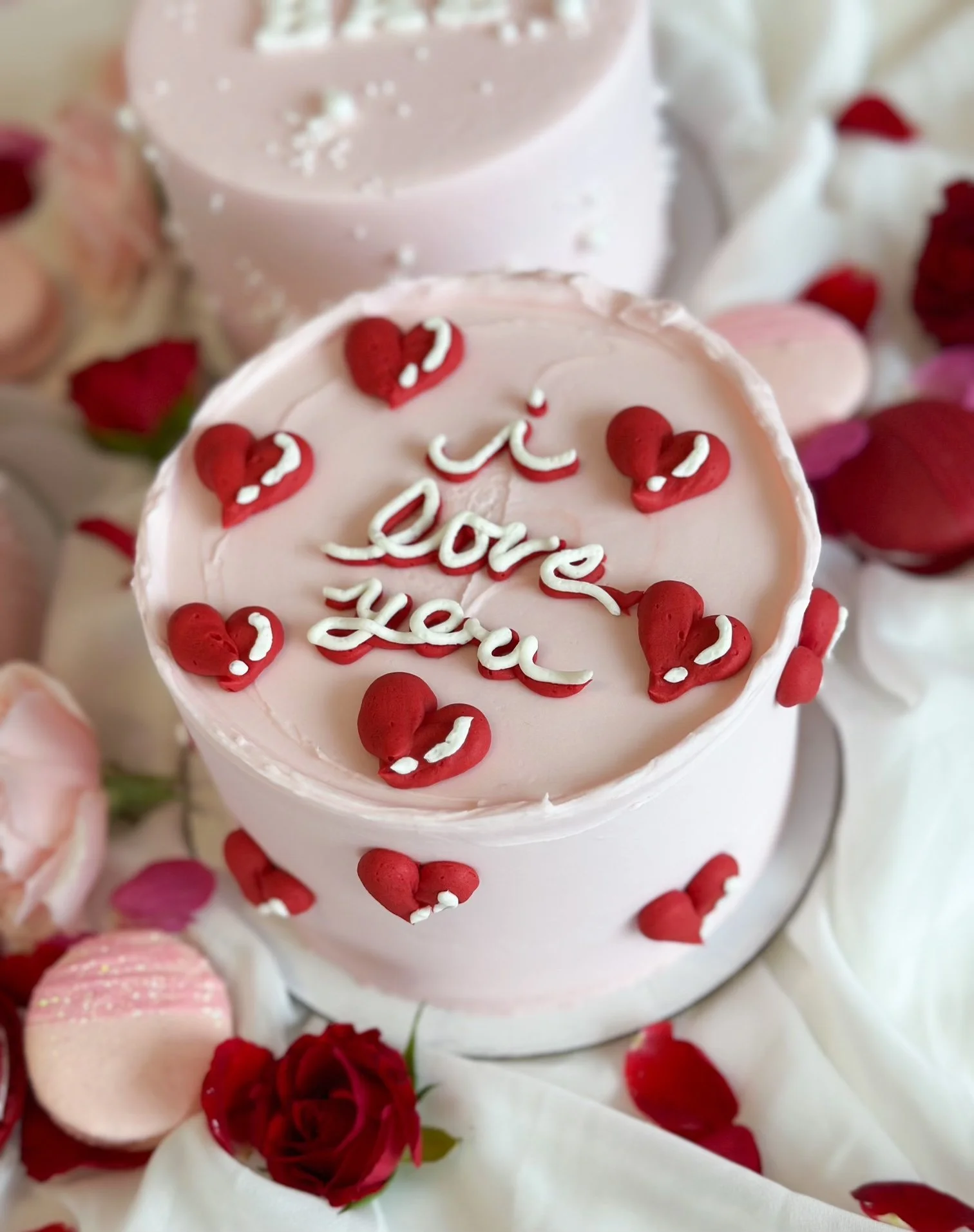 Petite Cartoon Hearts Valentine Cake - serves up to 6 slices