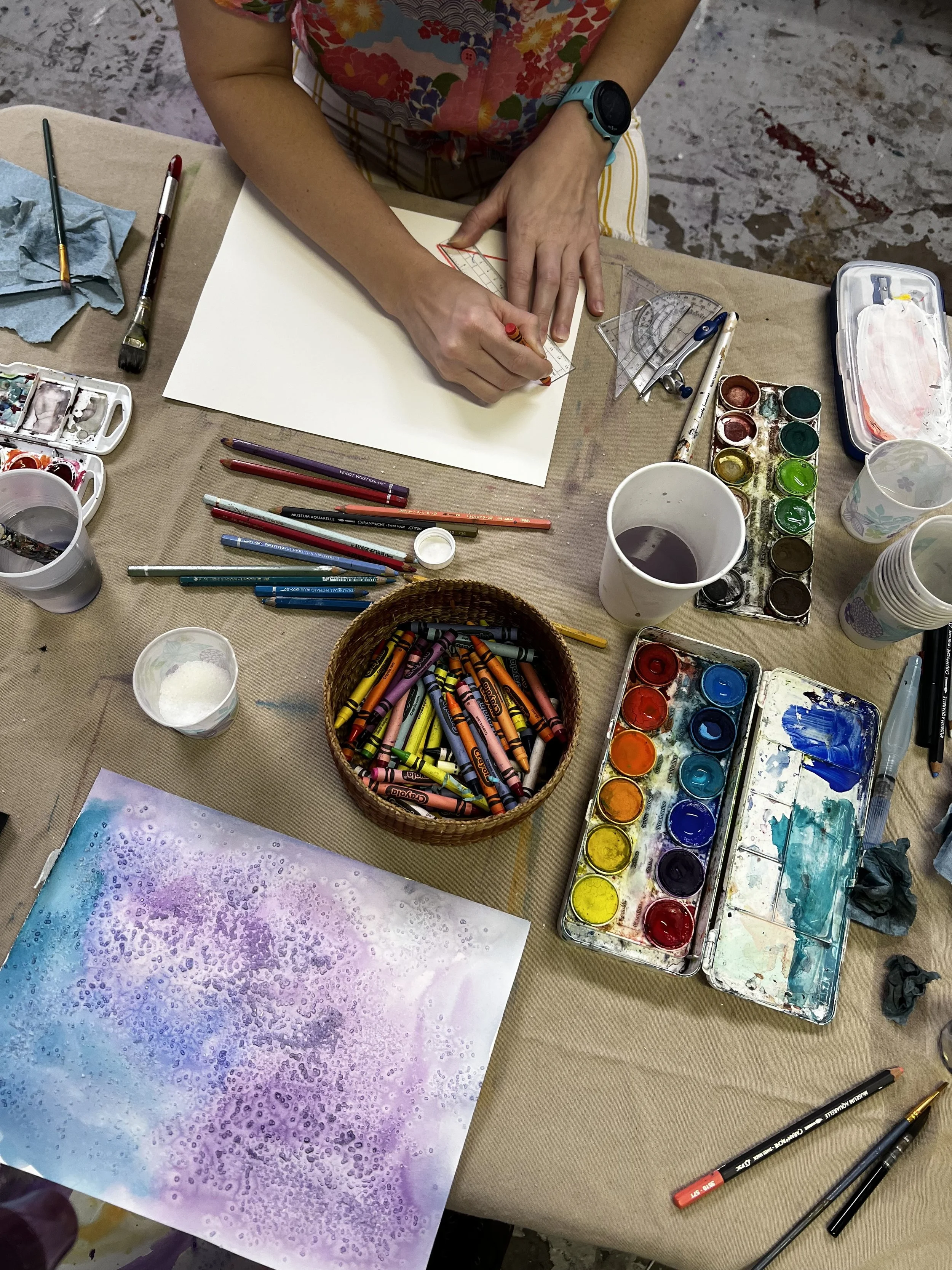 Using intuitive process in art: Mixed Media Watercolors with Stephanie Gonzalez