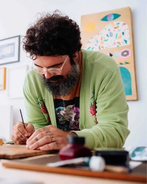 Adrian Landon Brooks is an Austin-based fine artist and muralist celebrated for his &ldquo;modern relics&rdquo;&mdash;ethereal, symbolic works that explore universal themes of love, loss, and redemption. His practice is defined by his use of unconven