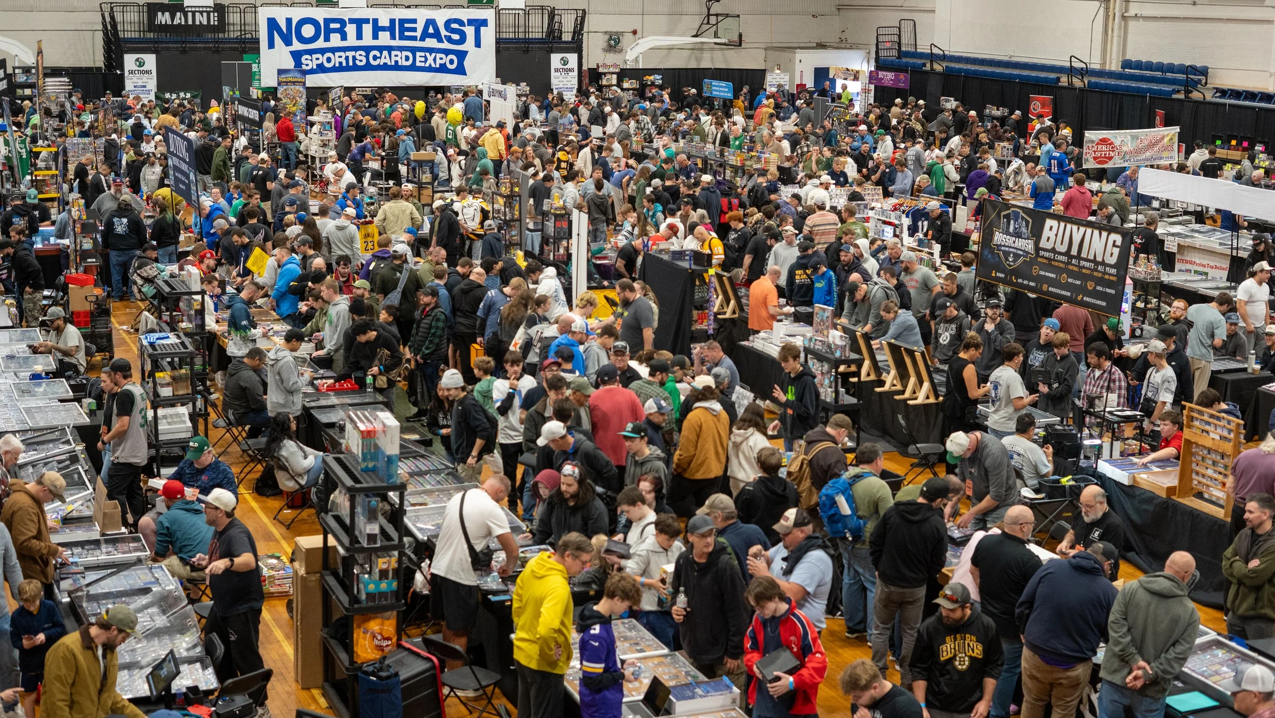 Attendees at the Northeast Sports Card Expo: Maine