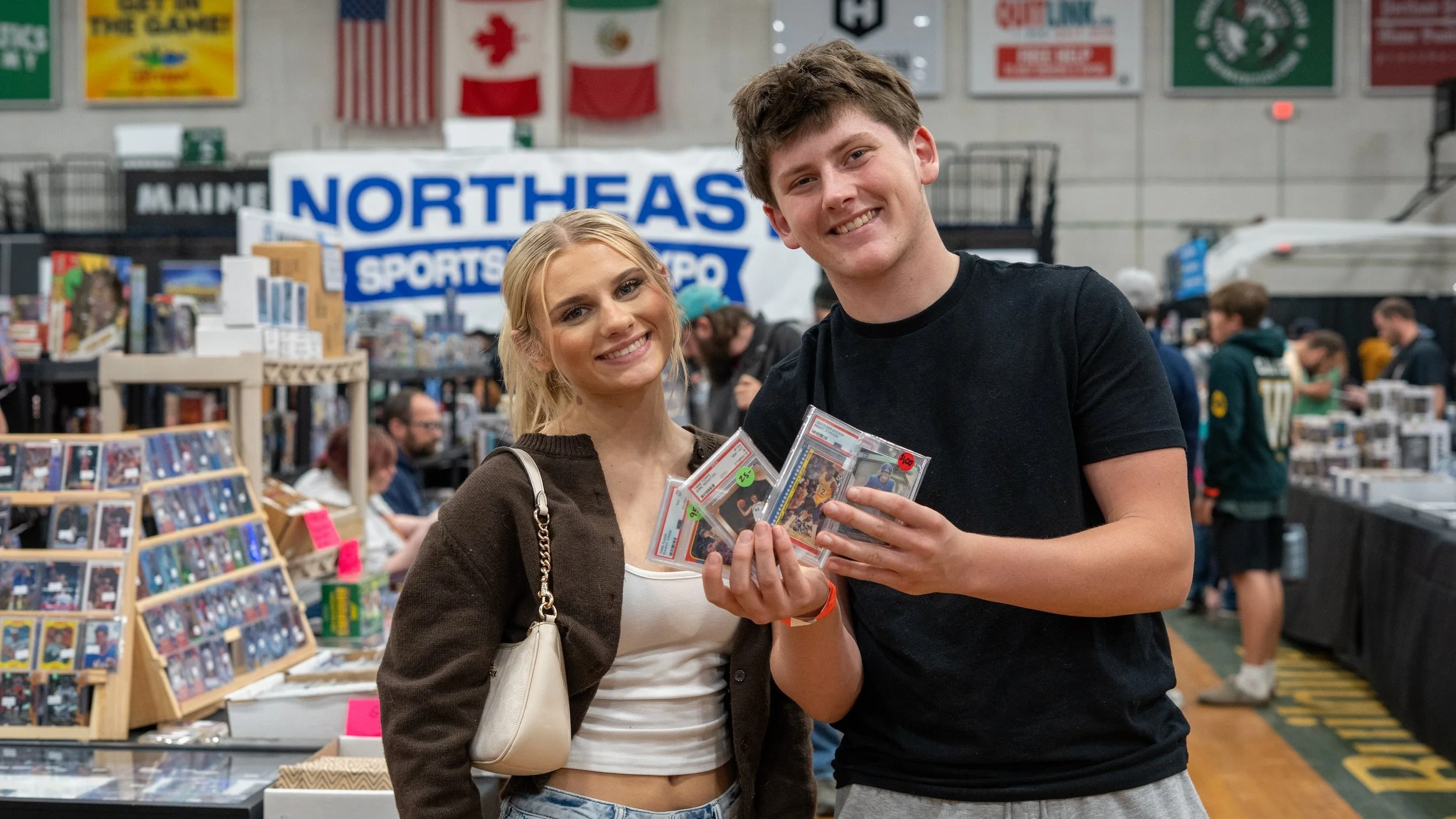 Attendees at the Northeast Sports Card Expo: Maine