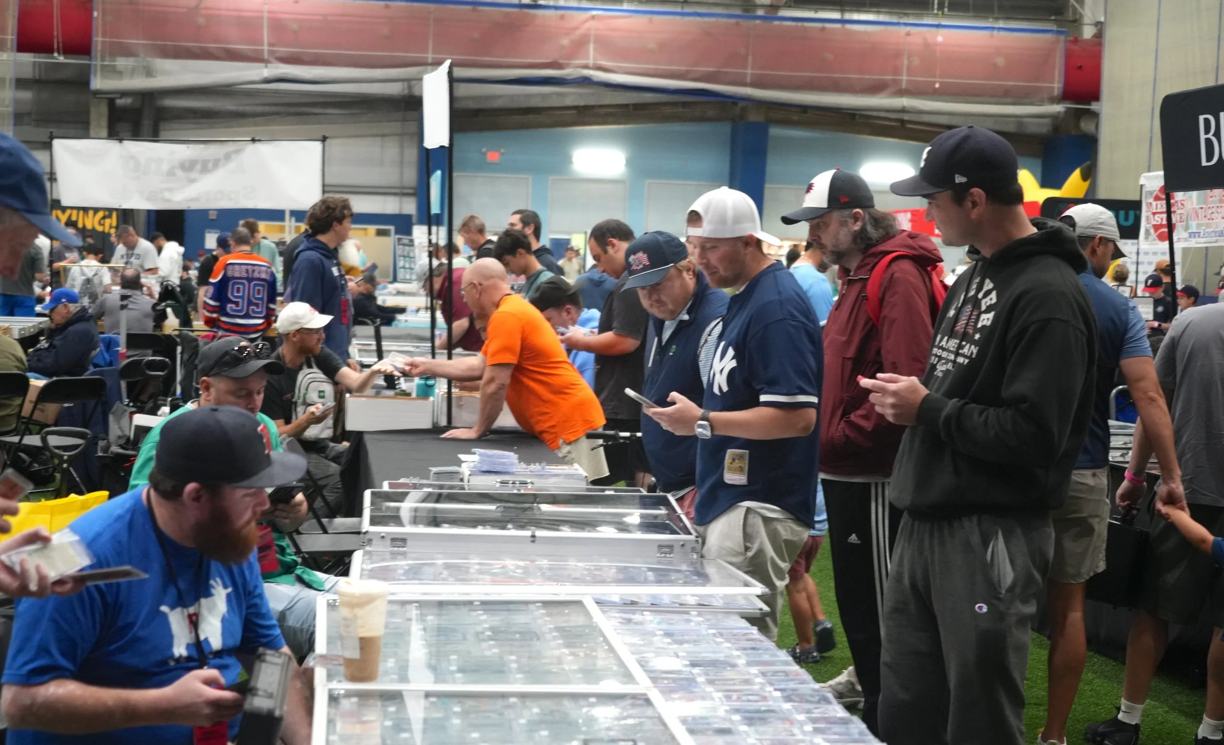 Attendees at the Northeast Sports Card Expo in Stamford, Connecticut