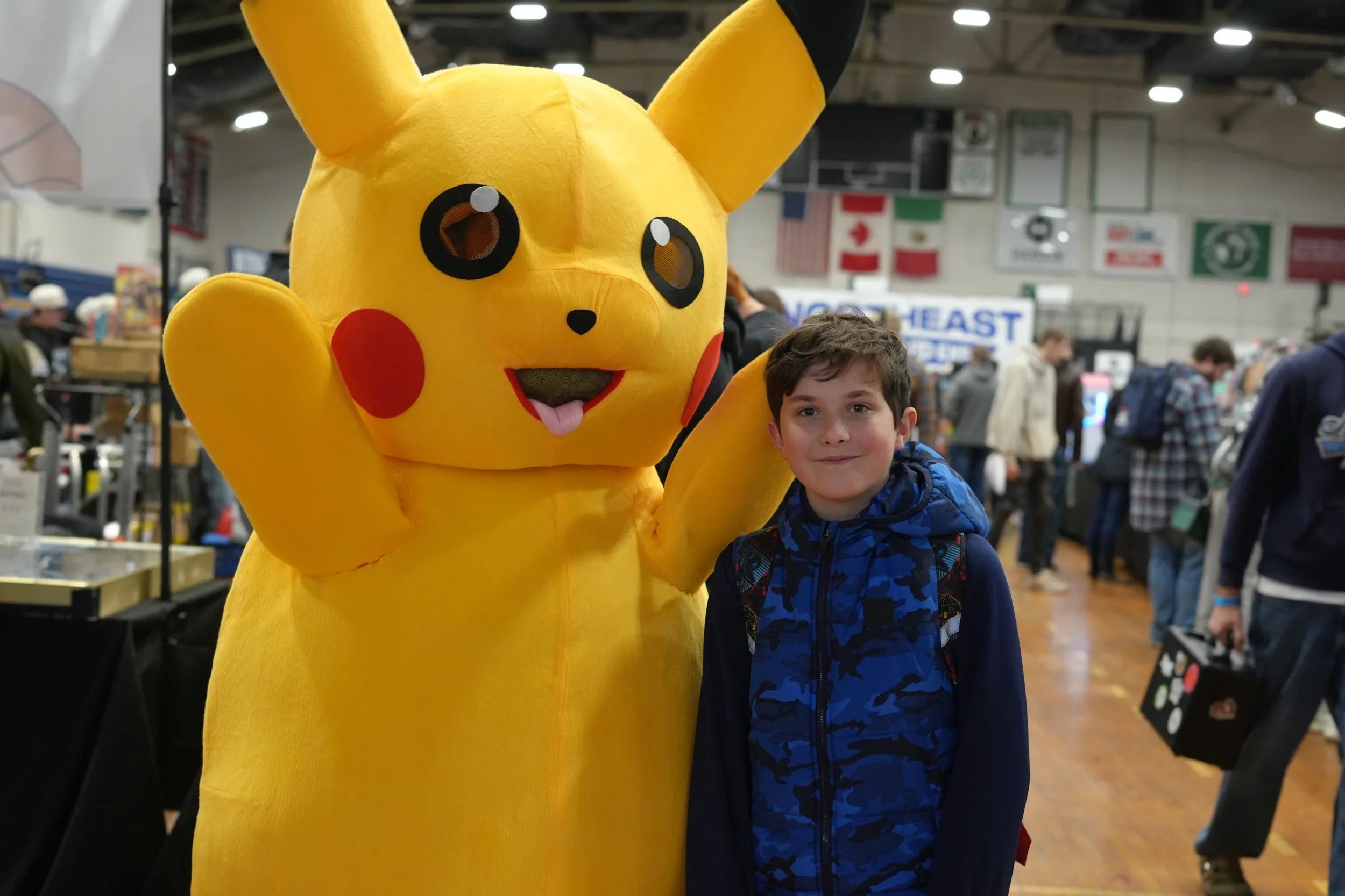 Pikachu with a fan