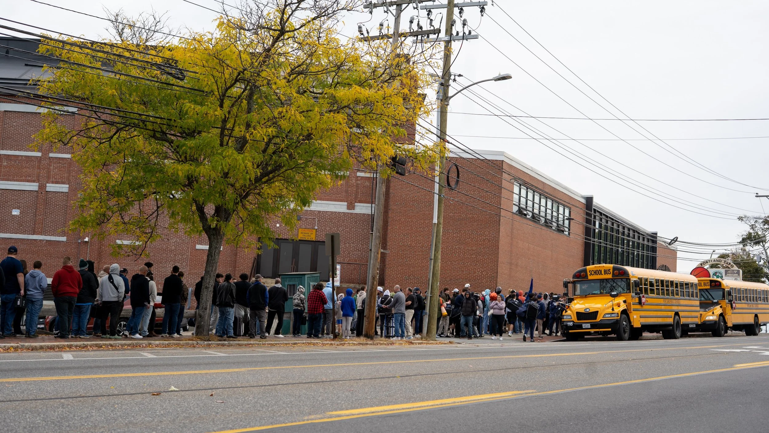 Attendees lining up at the Northeast Sports Card Expo: Maine