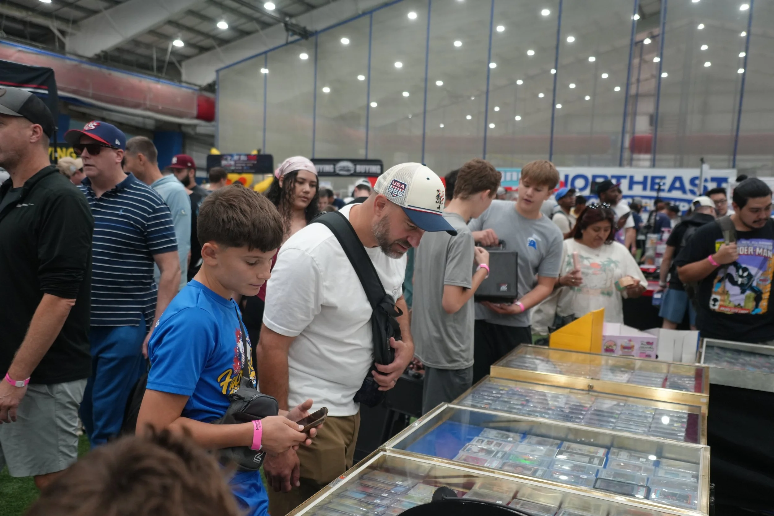 Attendees at the Northeast Sports Card Expo in Stamford, Connecticut