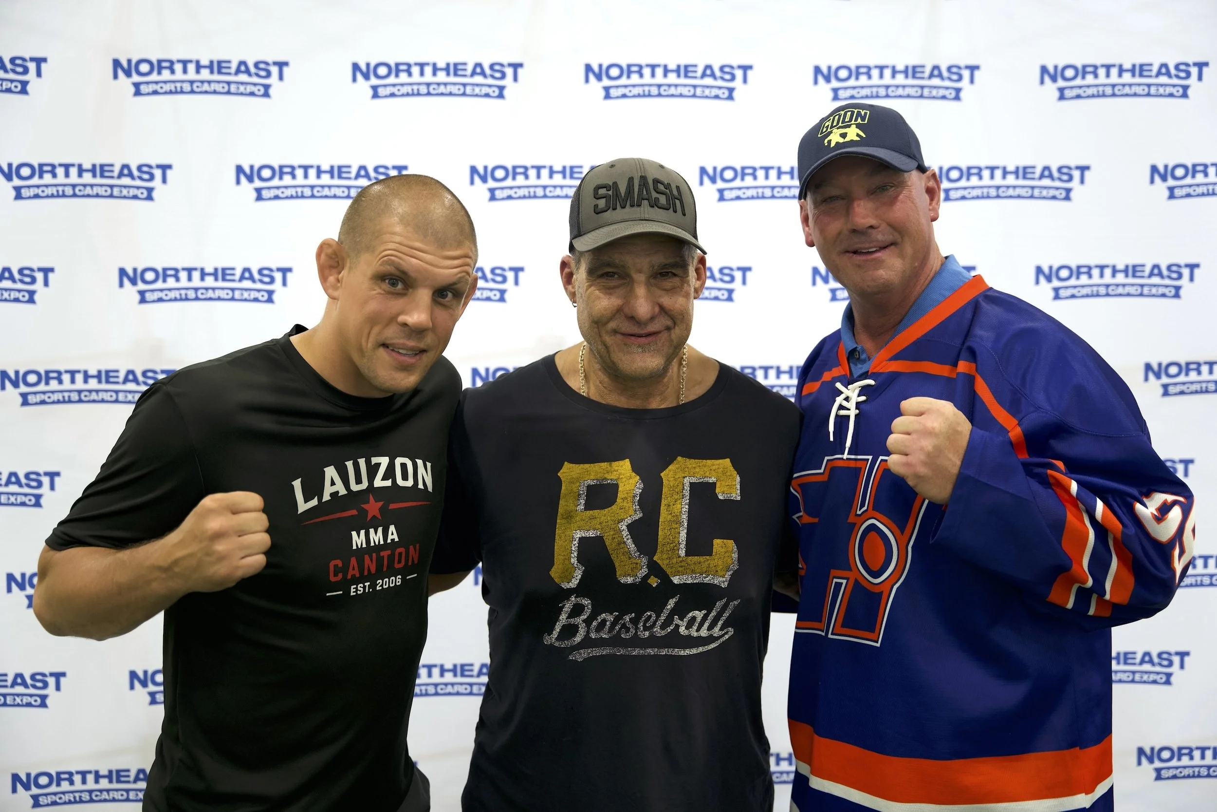 Joe Lauzon and Doug "The Thug" Smith with attendee